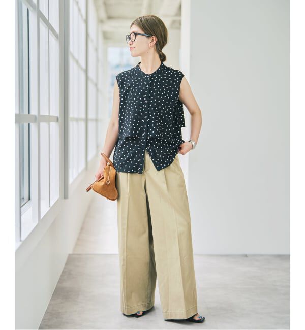 Spick and Span「《予約》ドットノースリブラウス」|シャツ・ブラウス|