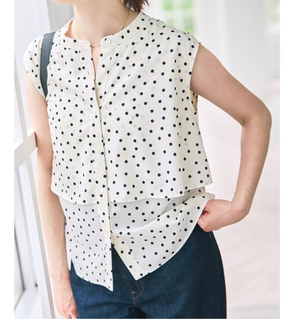Spick and Span「《予約》ドットノースリブラウス」|シャツ・ブラウス|