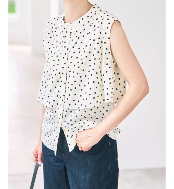 Spick and Span「《予約》ドットノースリブラウス」|シャツ・ブラウス|