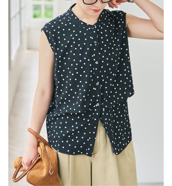 Spick and Span「《予約》ドットノースリブラウス」|シャツ・ブラウス|