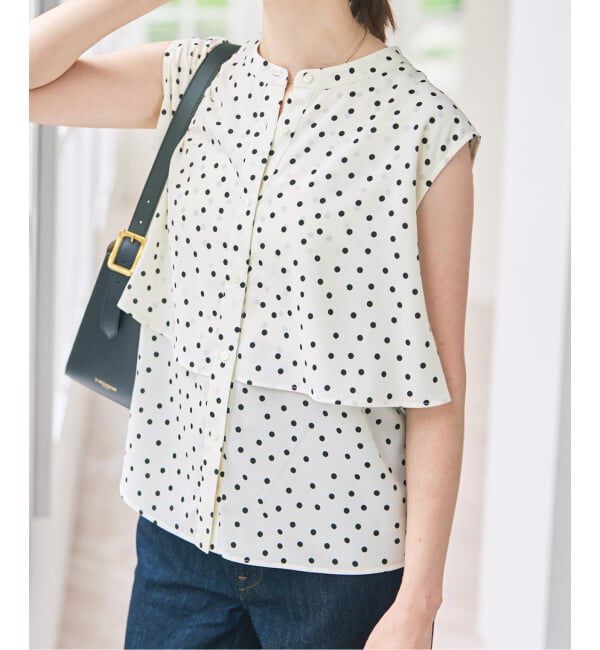 Spick and Span「《予約》ドットノースリブラウス」|シャツ・ブラウス|ホワイト