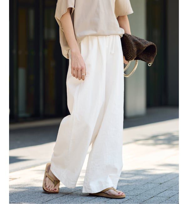 FRAMeWORK「≪追加≫綿麻イージーパンツ 2」|その他|ホワイト