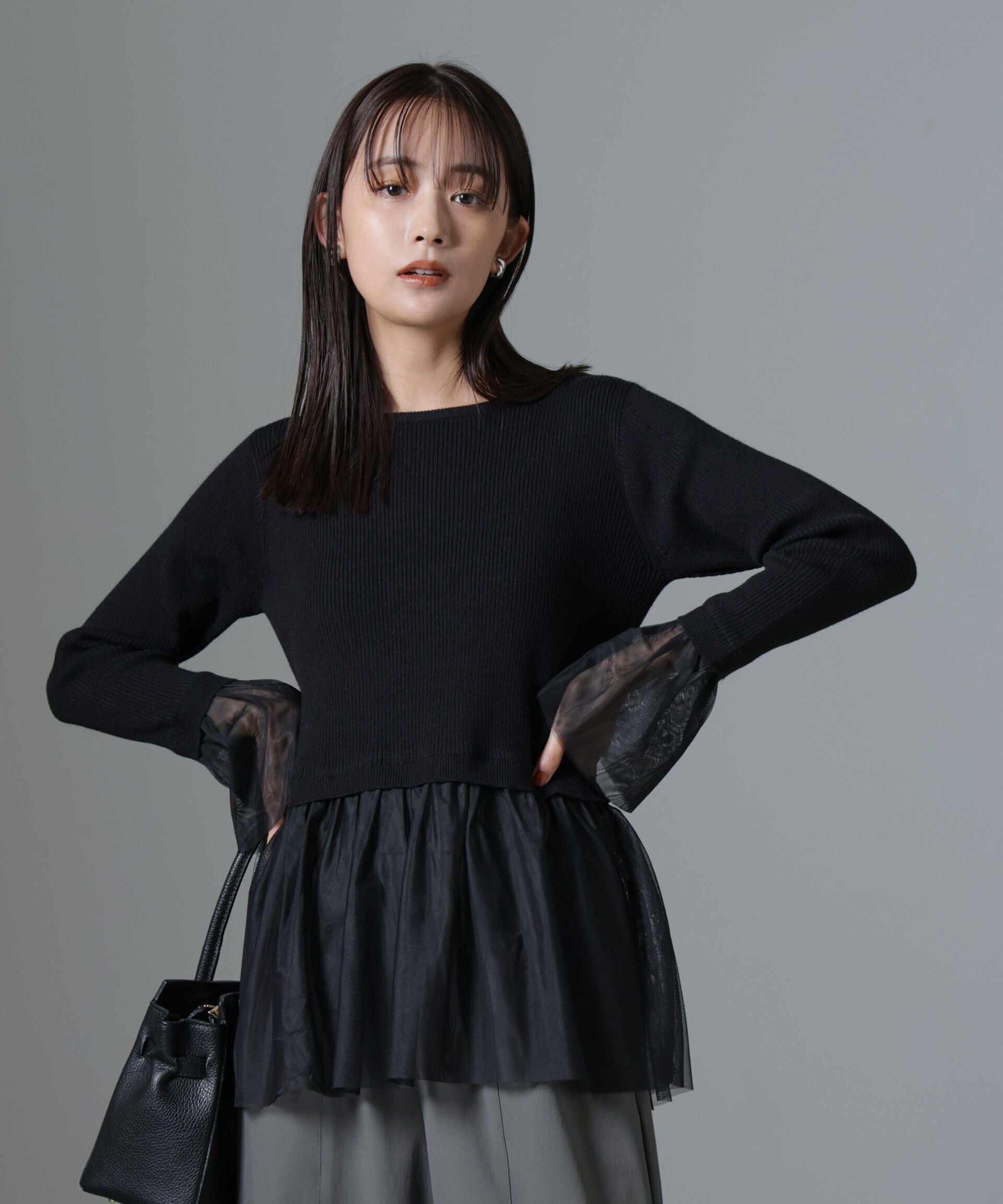 nano･universe「シアーチュールコンビリブニット」|ニット・セーター|