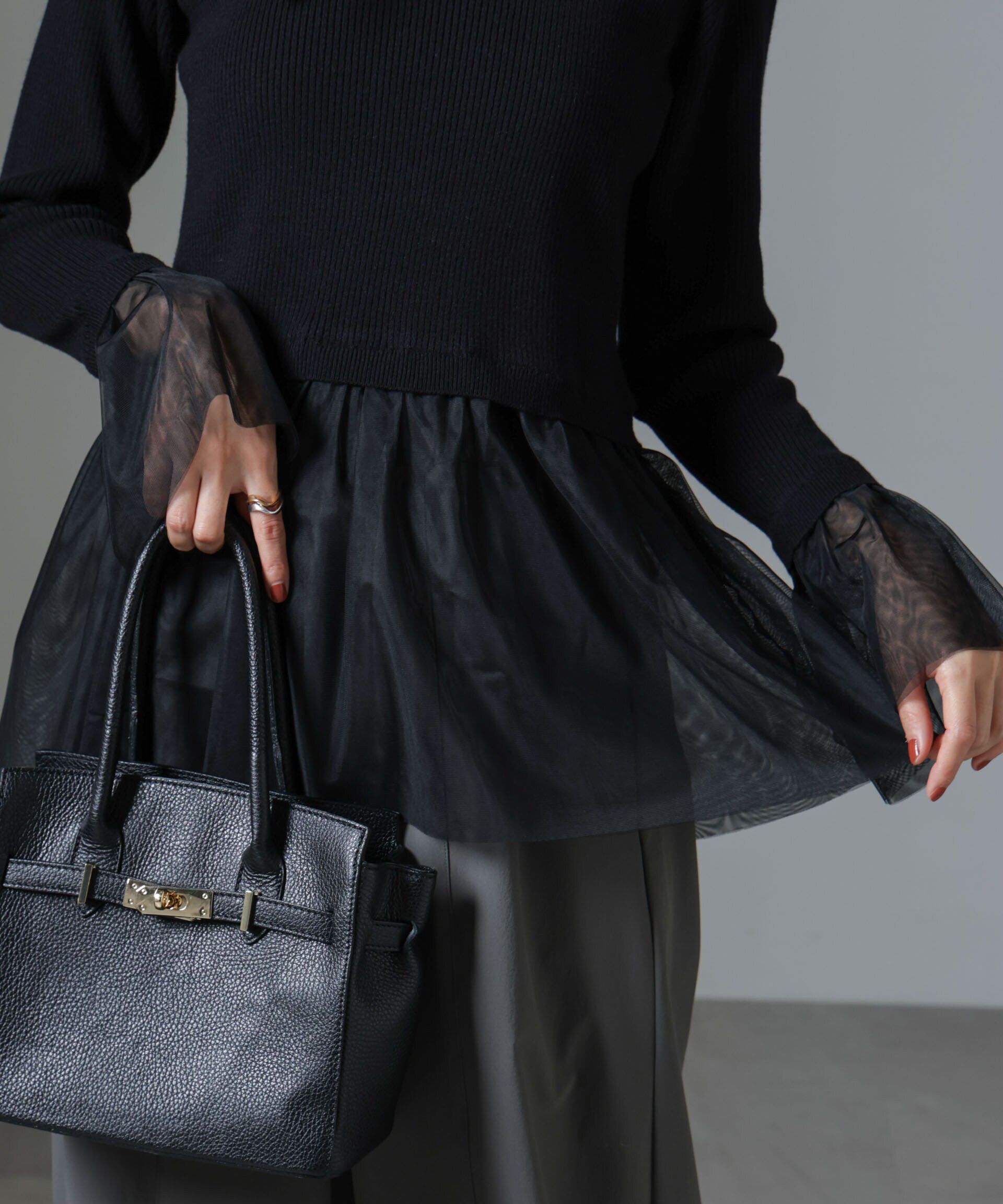 nano･universe「シアーチュールコンビリブニット」|ニット・セーター|