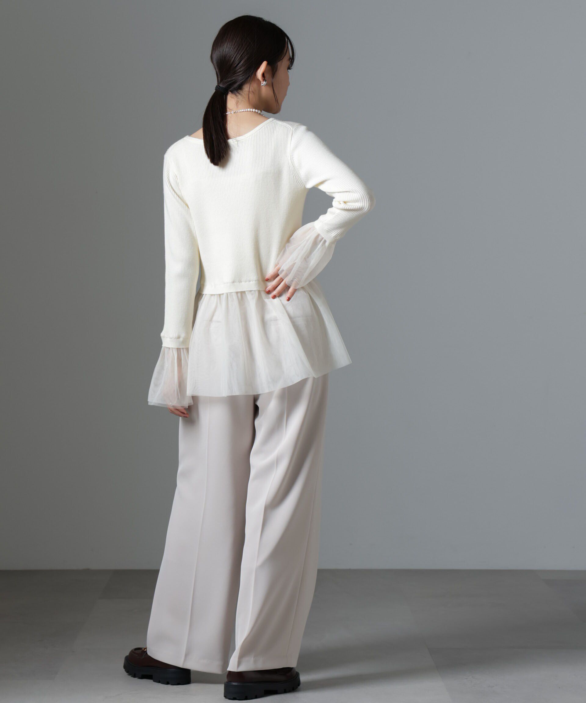 nano･universe「シアーチュールコンビリブニット」|ニット・セーター|