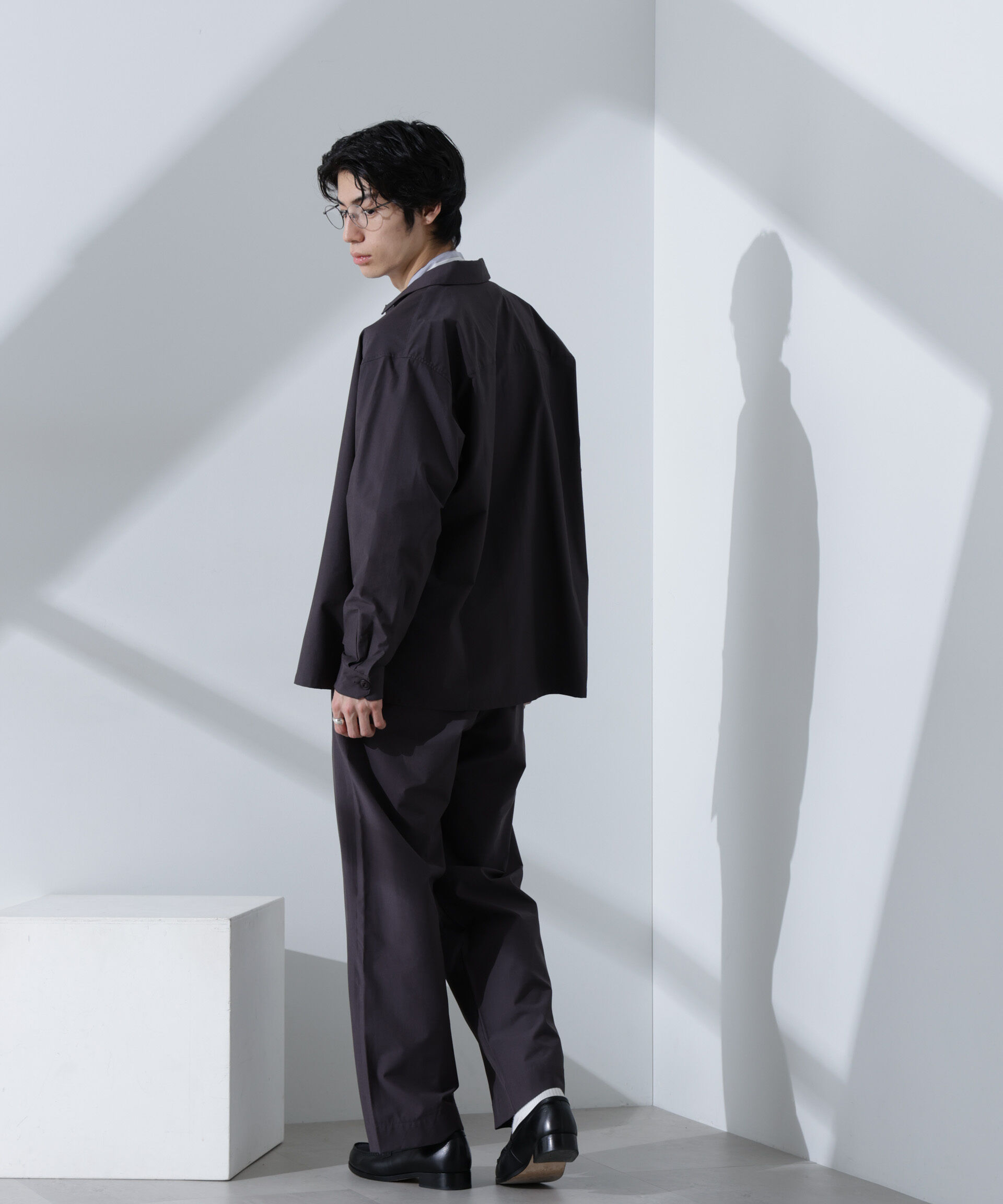 nano･universe「ストレッチワイドイージーパンツ(セットアップ可)」|チノ|