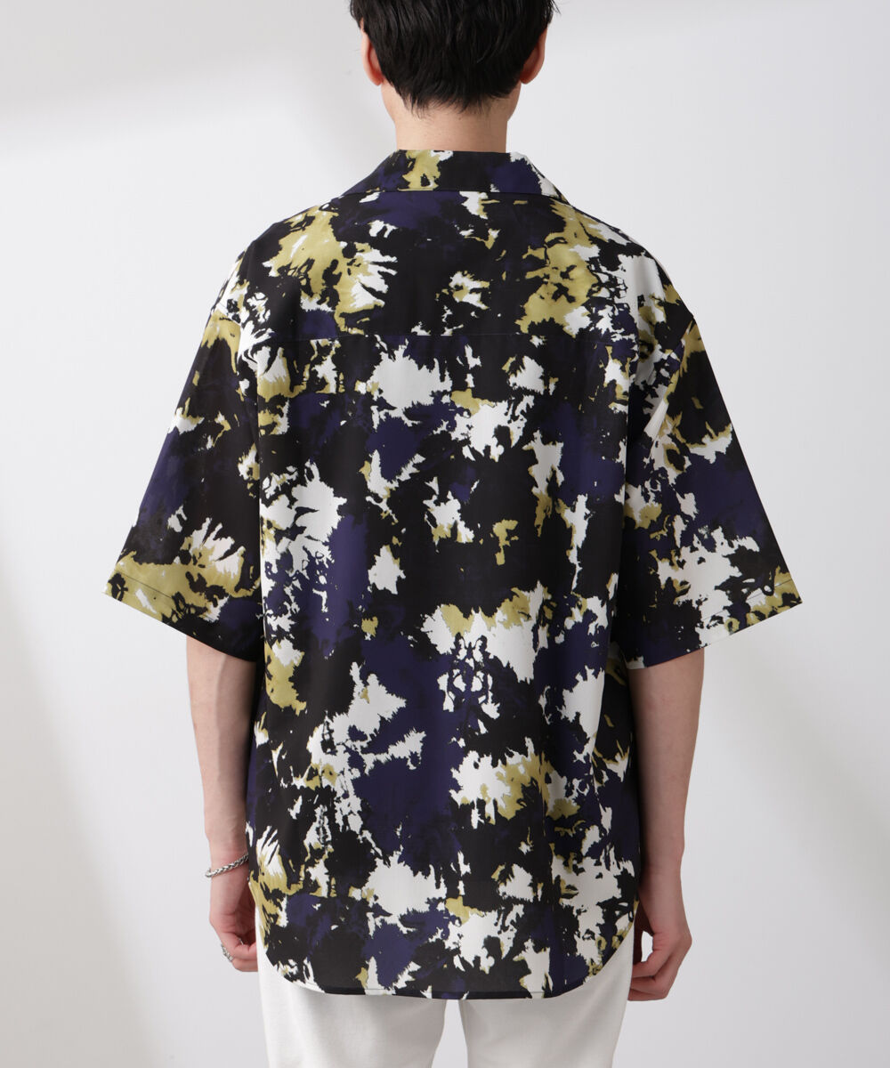 nano･universe「ペイント風オープンカラーシャツ」|シャツ・ブラウス|