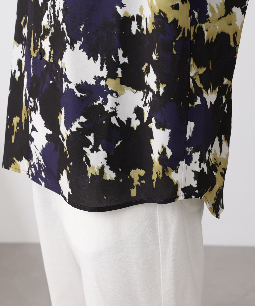 nano･universe「ペイント風オープンカラーシャツ」|シャツ・ブラウス|