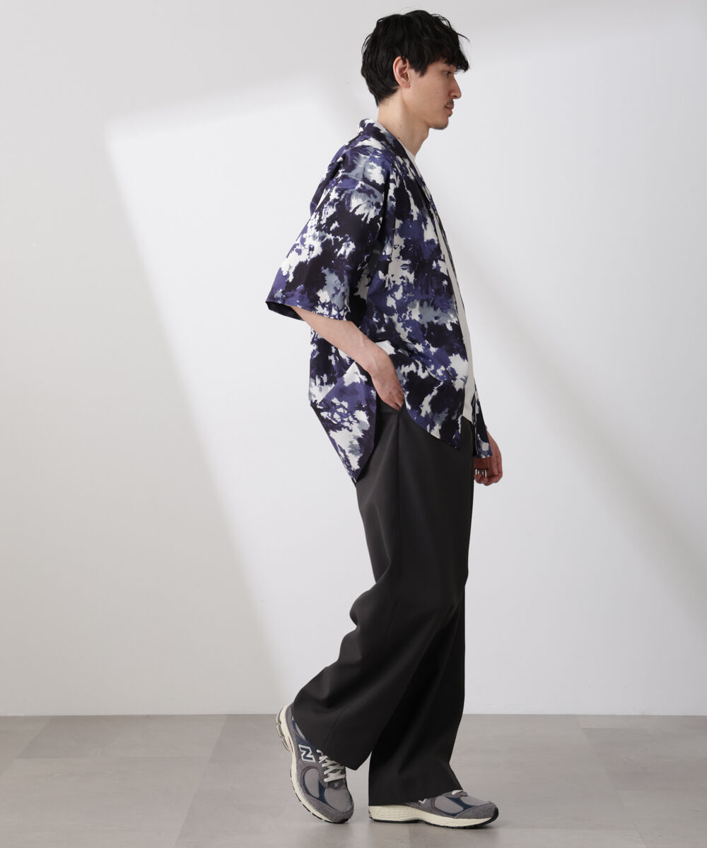 nano･universe「ペイント風オープンカラーシャツ」|シャツ・ブラウス|