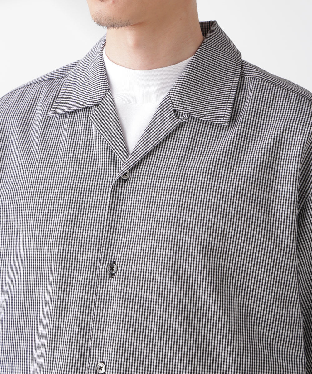 nano･universe「「NJ/CLUB」 マイクロギンガムチェックシャツ 半袖」|シャツ・ブラウス|