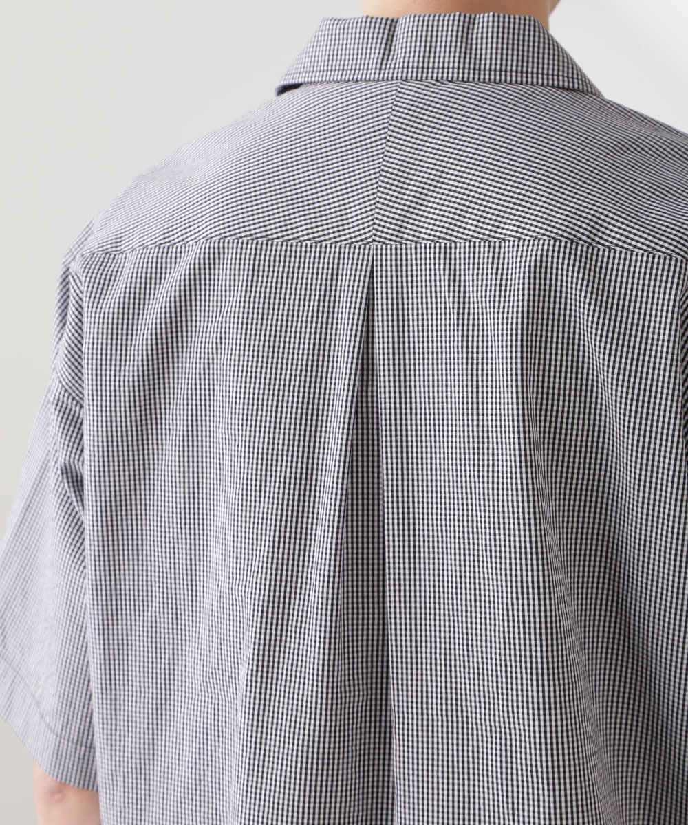 nano･universe「「NJ/CLUB」 マイクロギンガムチェックシャツ 半袖」|シャツ・ブラウス|