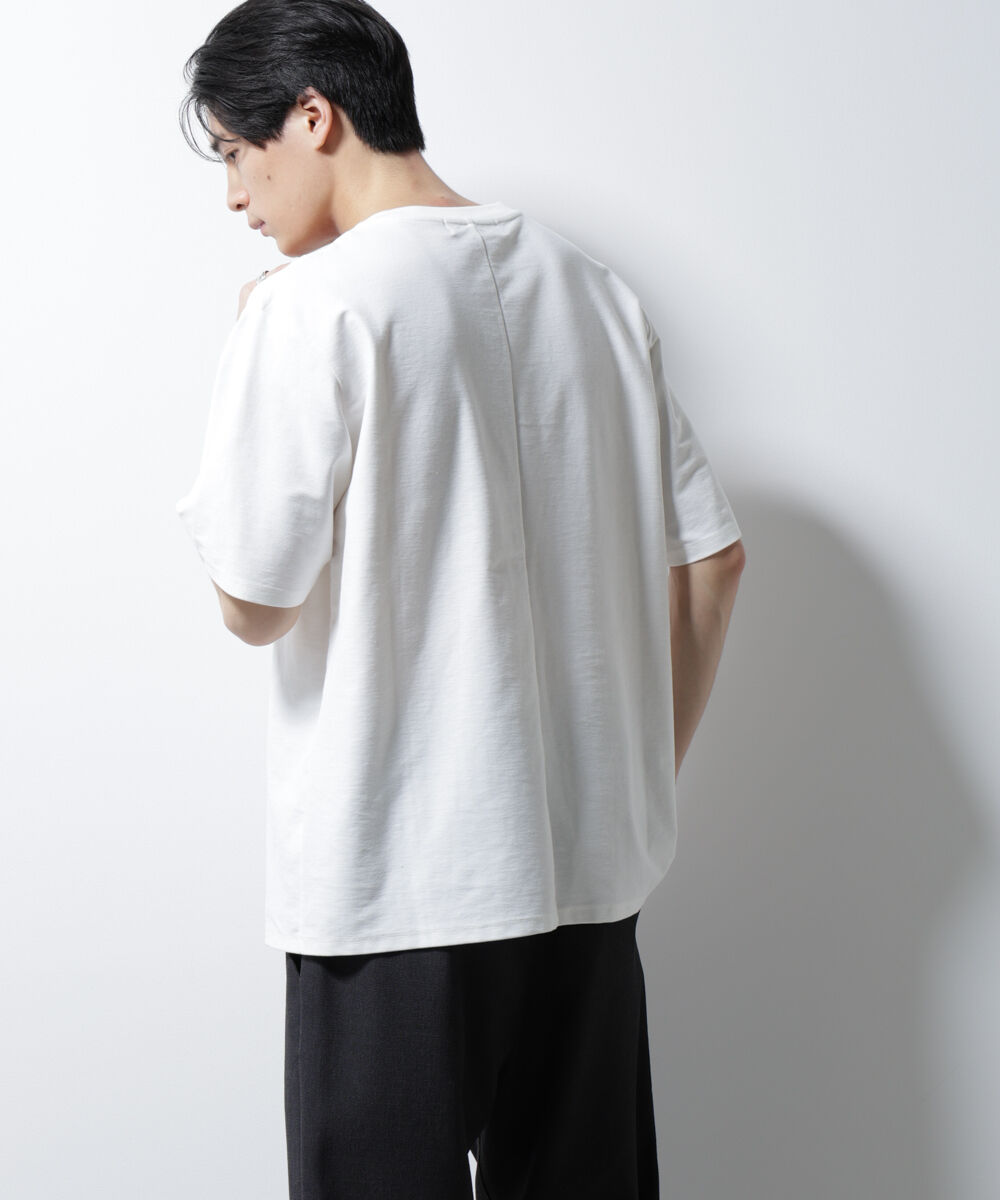 nano･universe「「MC」coveross(R)ツイル調 冷感プレーティング天竺 ポケットTシャツ」|Tシャツ・カットソー|