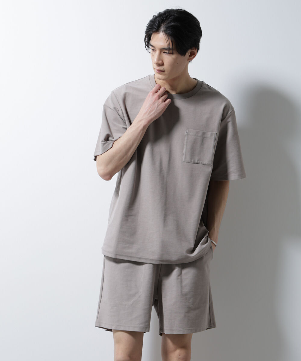 nano･universe「「MC」coveross(R)ツイル調 冷感プレーティング天竺 ポケットTシャツ」|Tシャツ・カットソー|