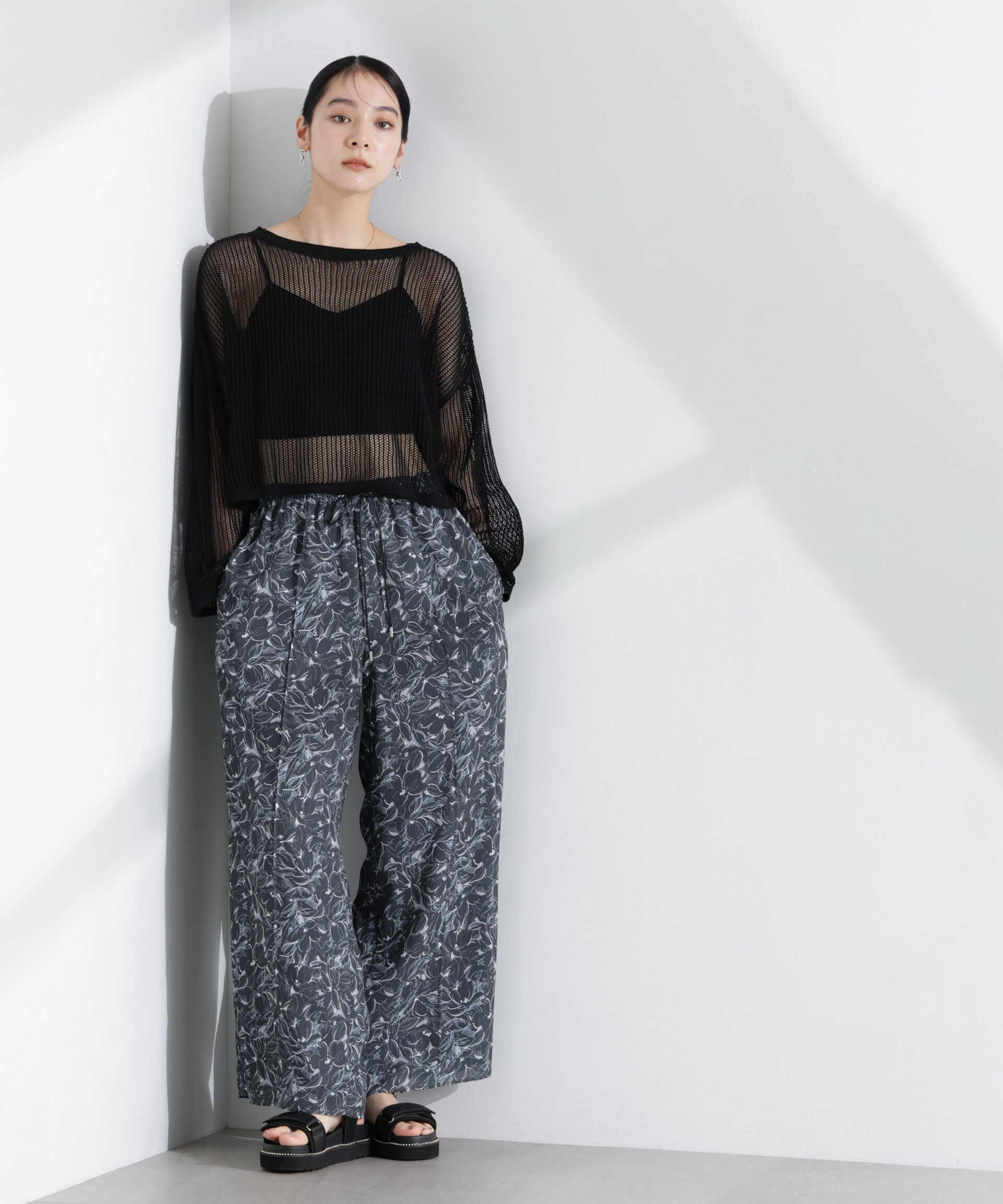  「ロンシャンオールドコレクション フラワーワイドパンツ」|その他|