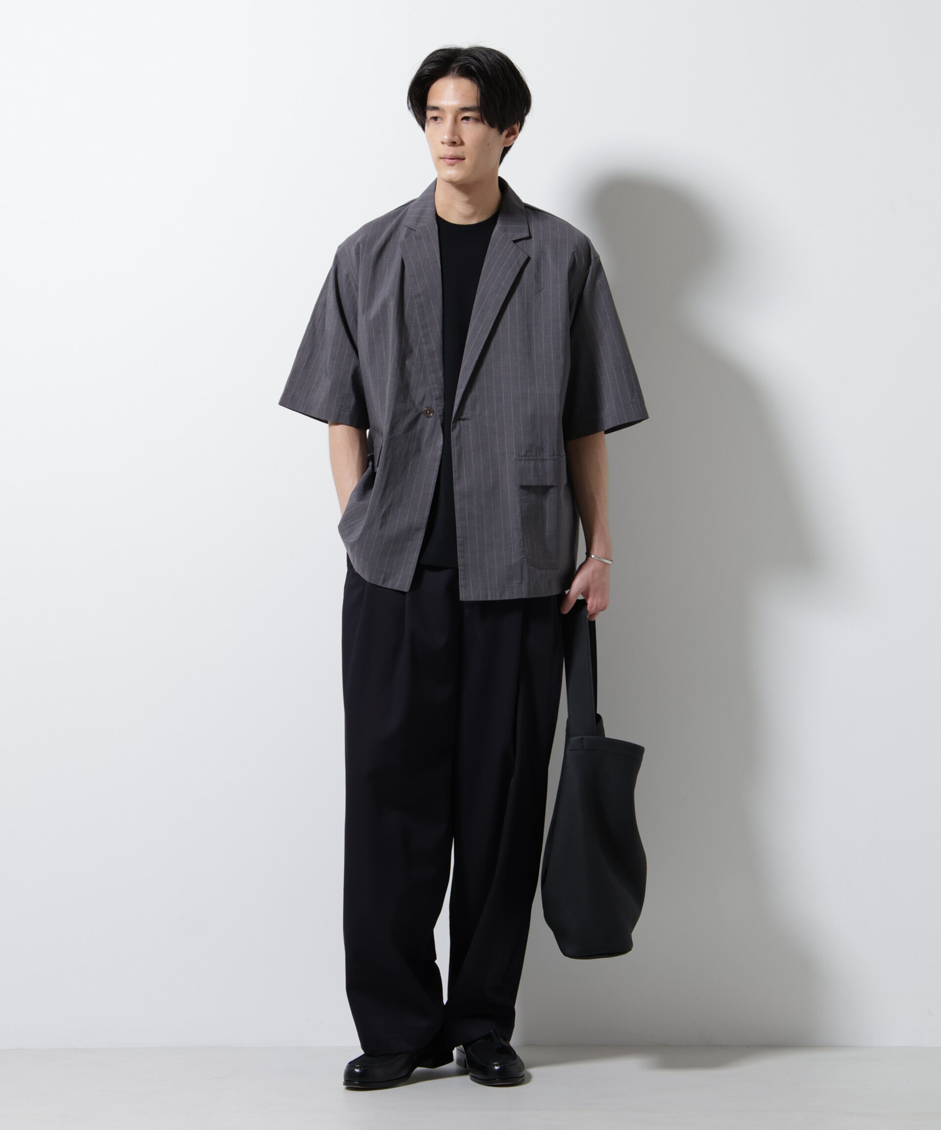 nano･universe「TEXBRID(R)シャツジャケット 半袖」|テーラードジャケット|