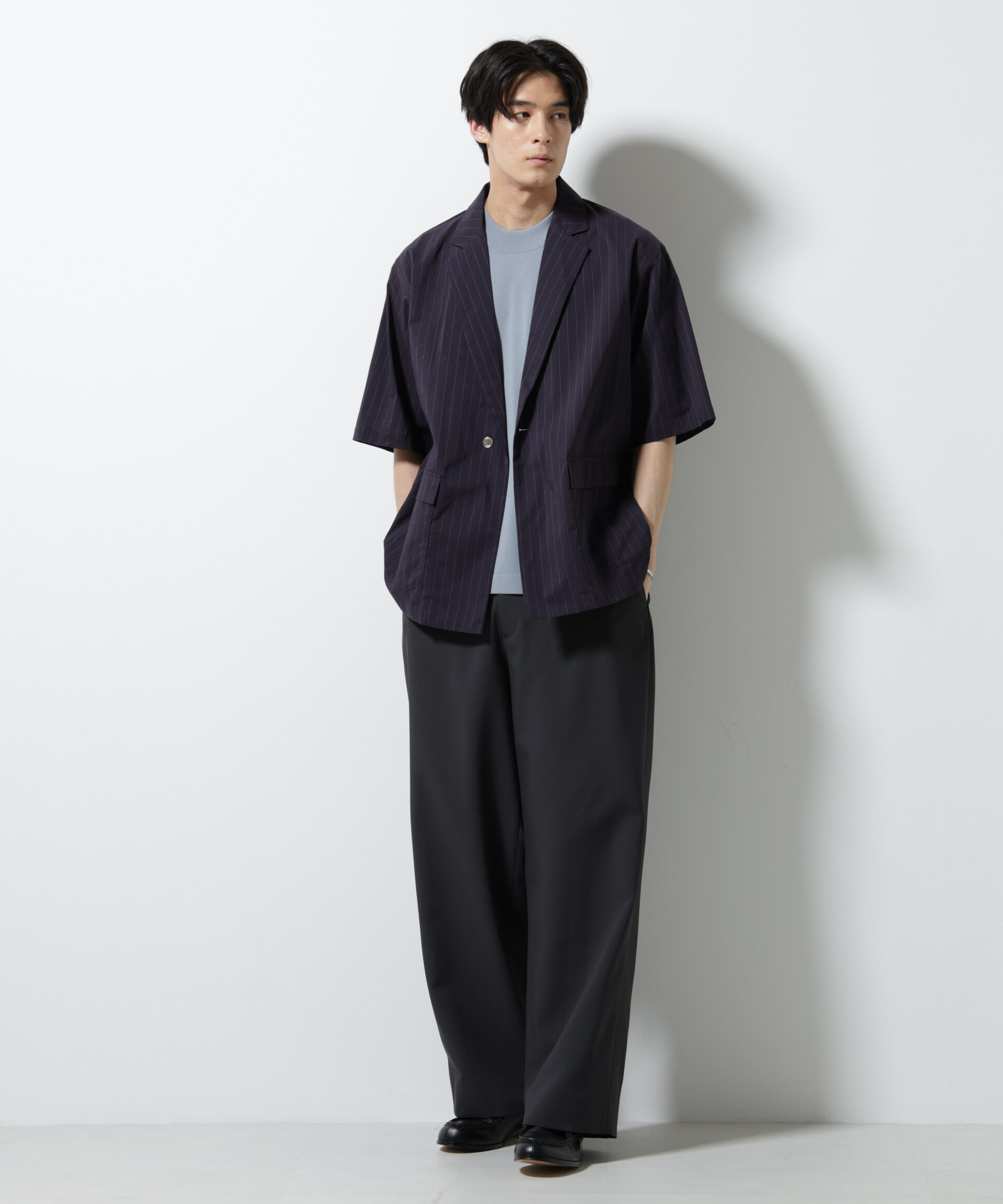 nano･universe「TEXBRID(R)シャツジャケット 半袖」|テーラードジャケット|