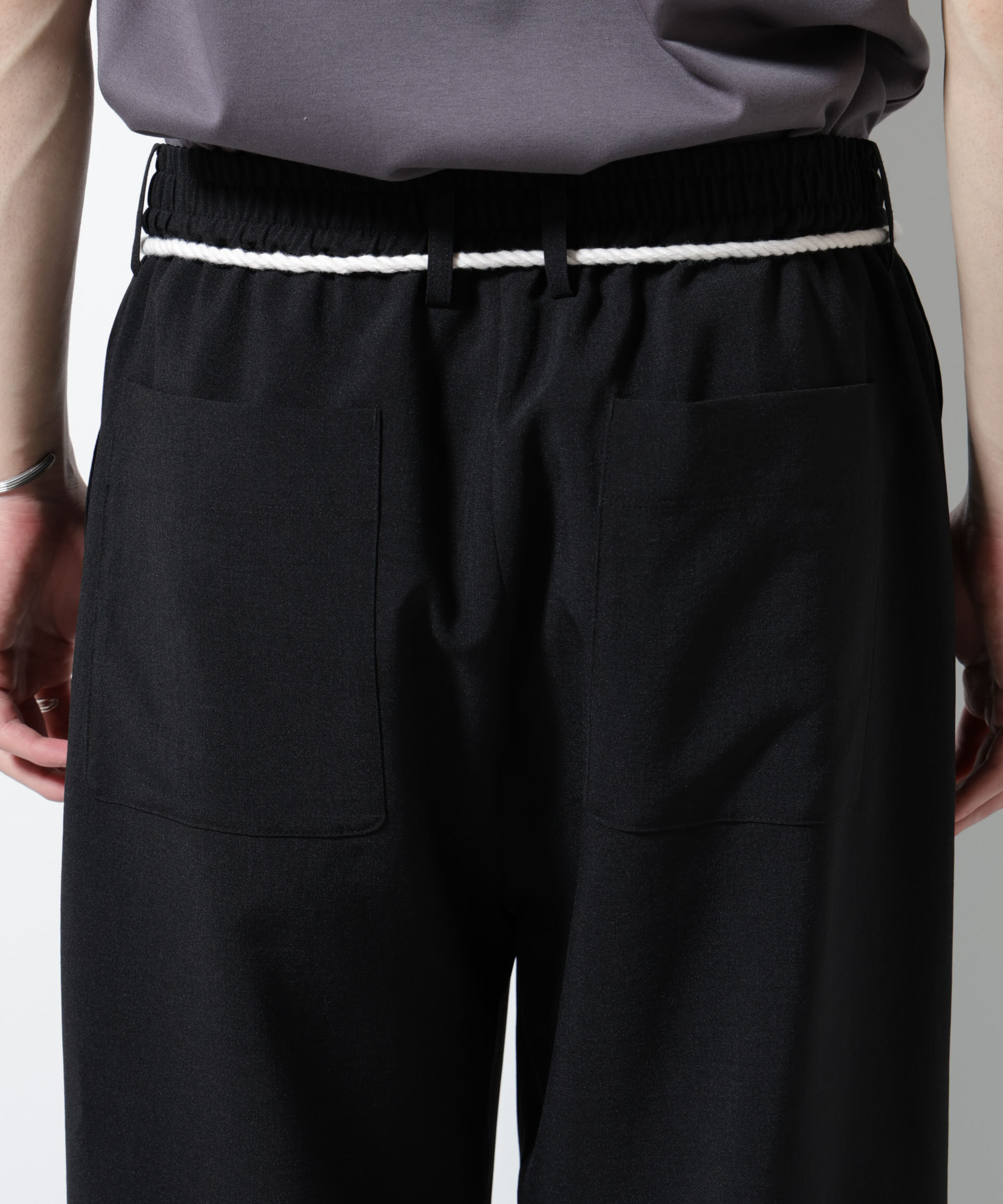 nano･universe「メランジドライイージーテーパードパンツ（セットアップ可）」|チノ|