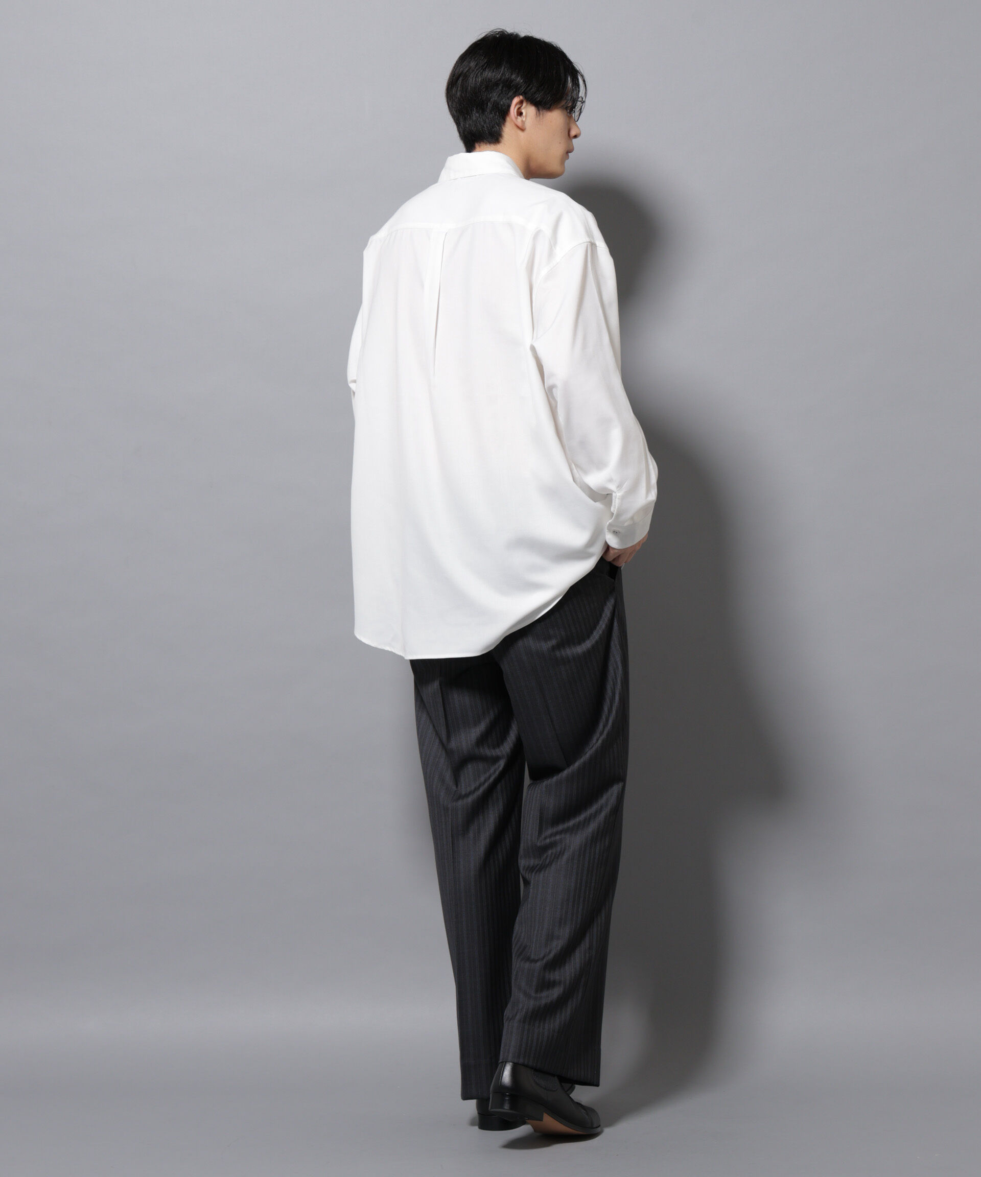 nano･universe「ビッグドレープシャツ 長袖」|シャツ・ブラウス|