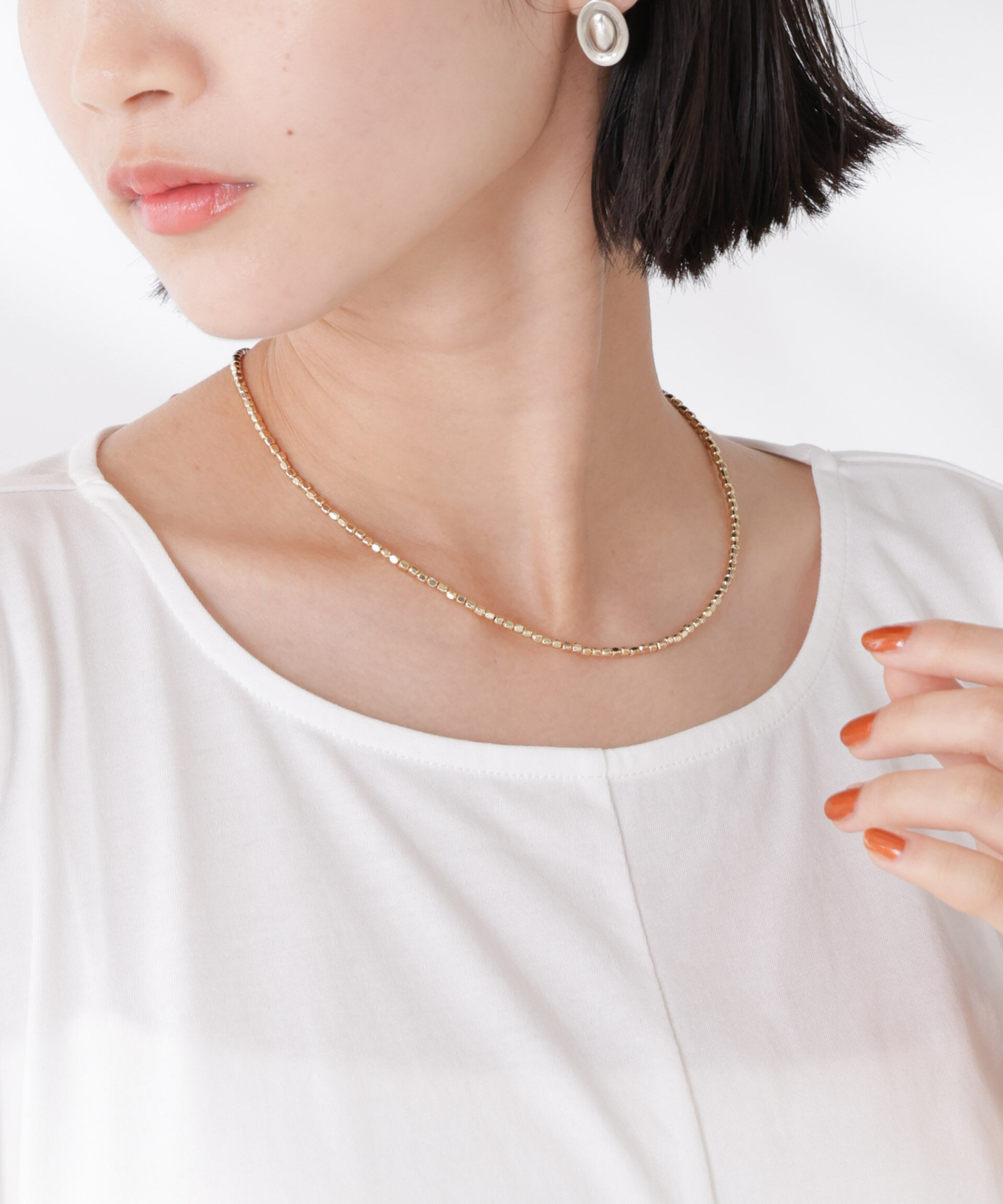 nano･universe「メタルビーズネックレス」|ネックレス|ゴールド