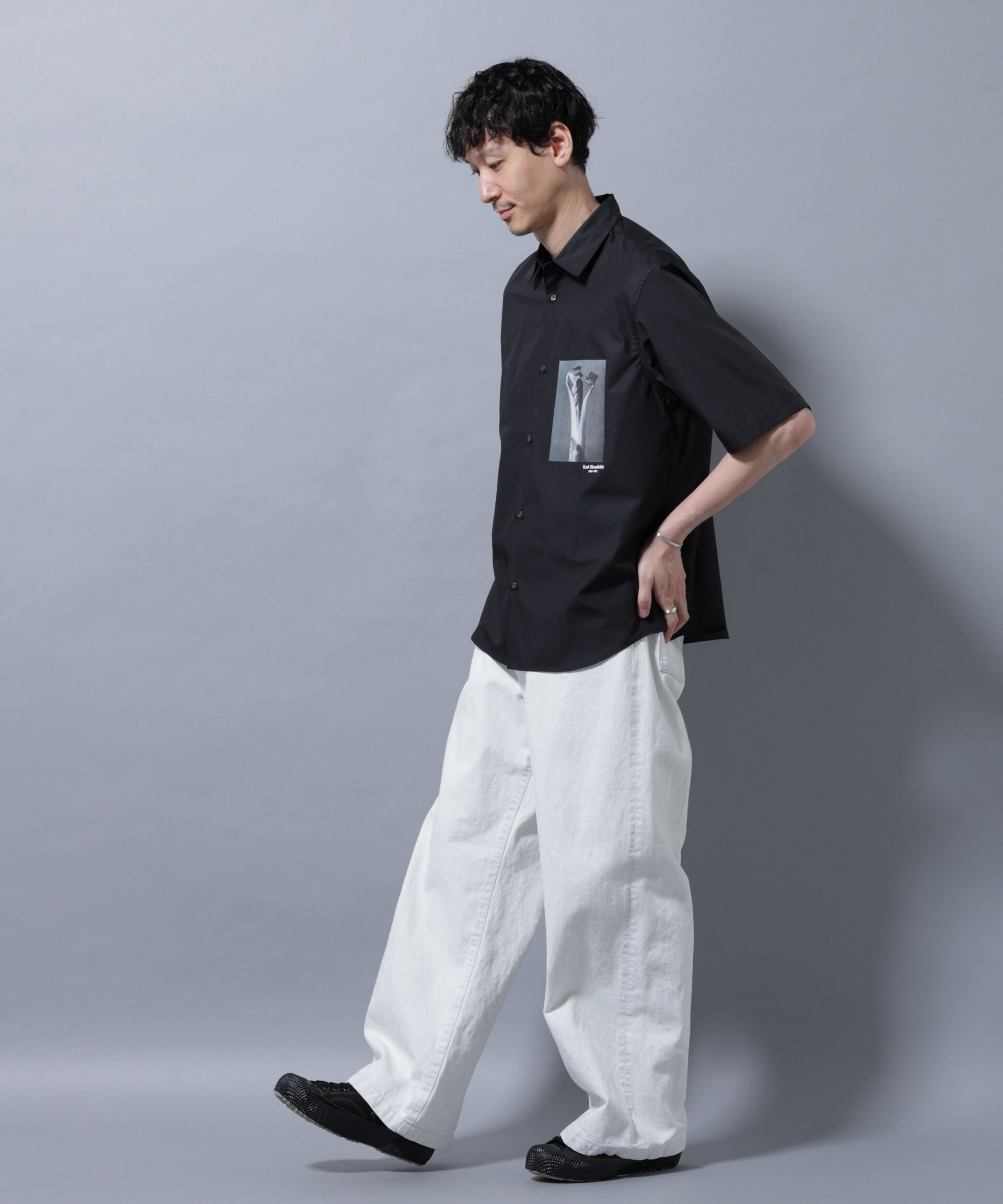 nano･universe「「着るアート」karl blossfeldt 半袖シャツ2」|シャツ・ブラウス|