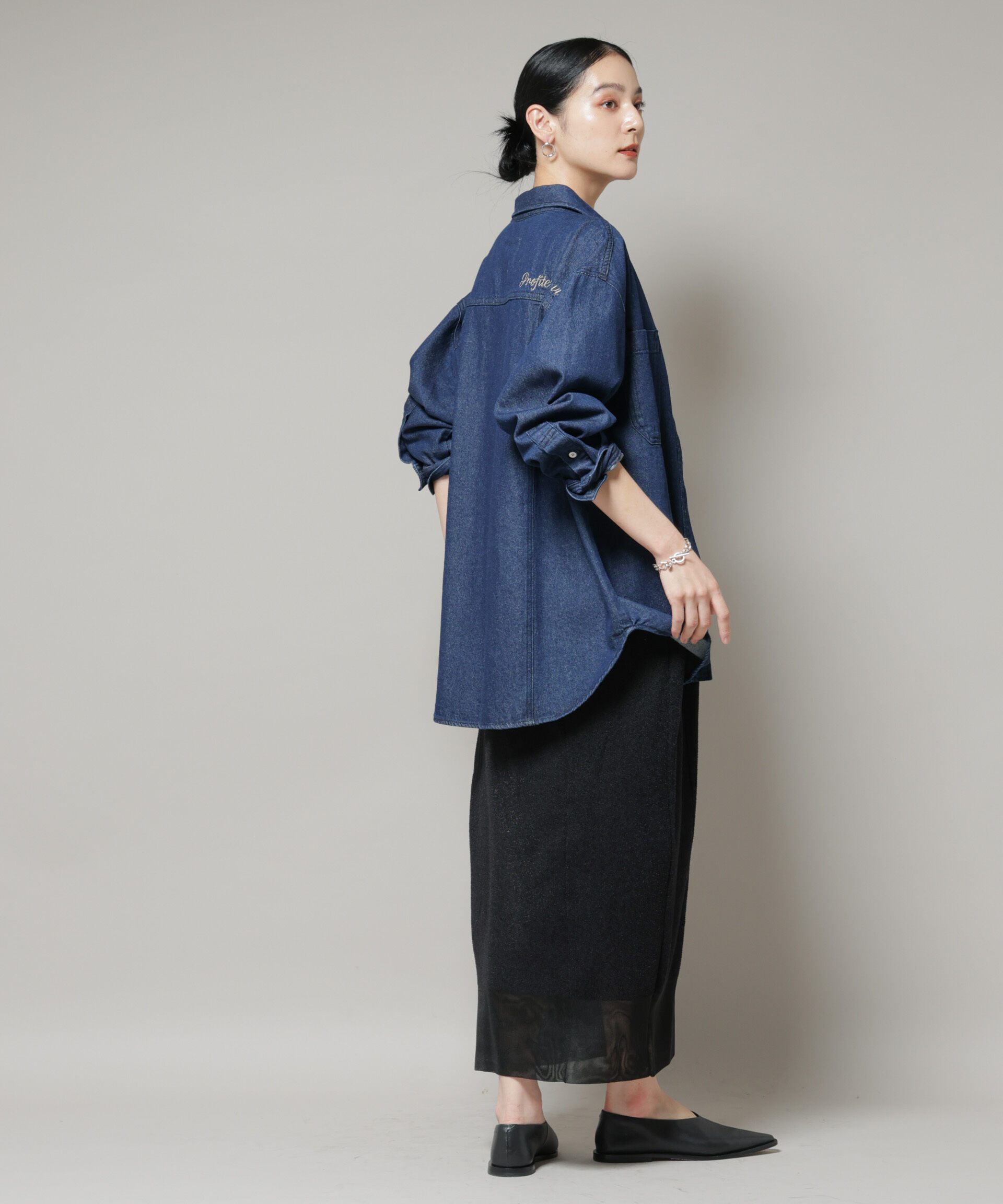 nano･universe「モール接結Uネックフォルムワンピース」|ワンピース|