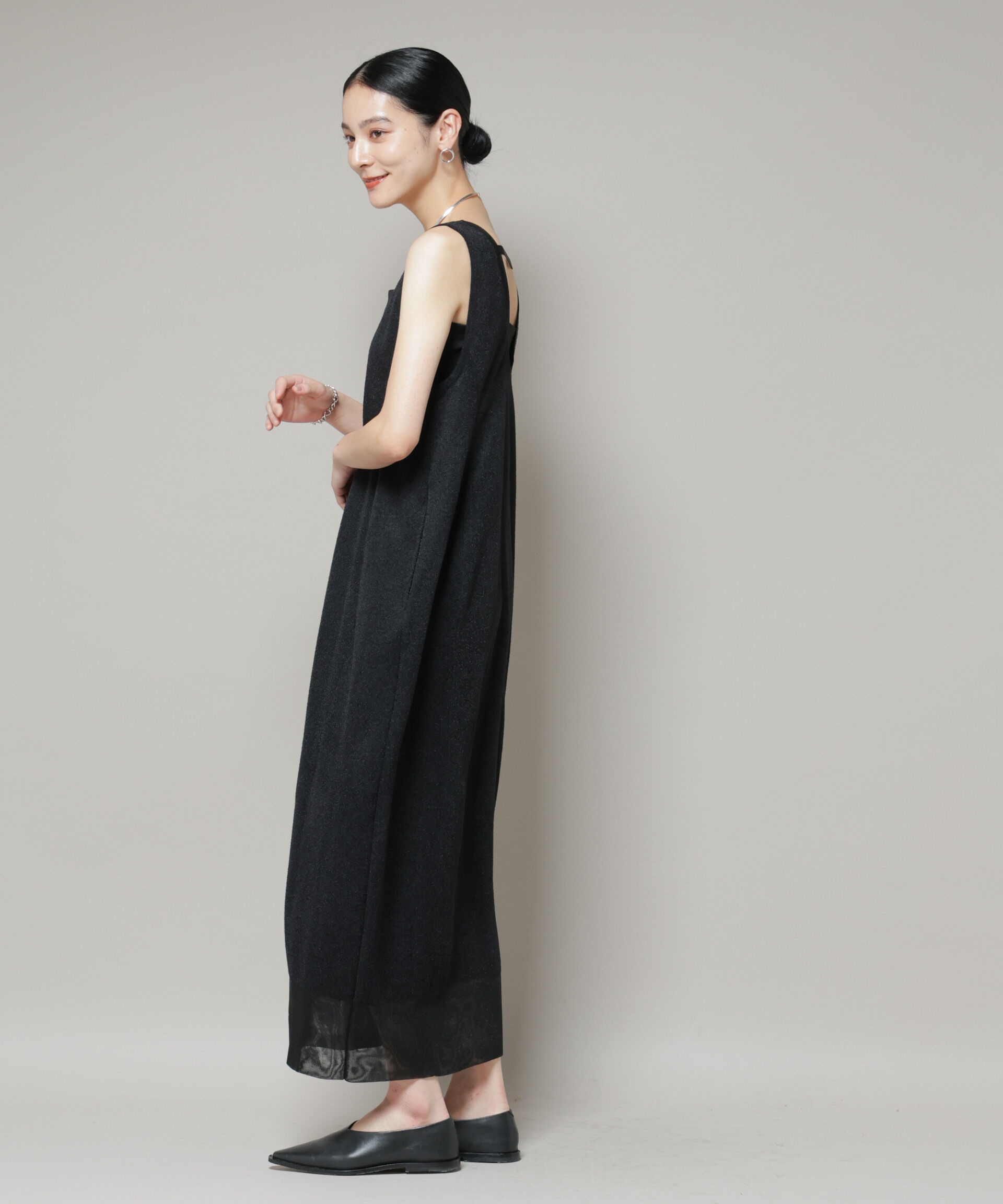 nano･universe「モール接結Uネックフォルムワンピース」|ワンピース|