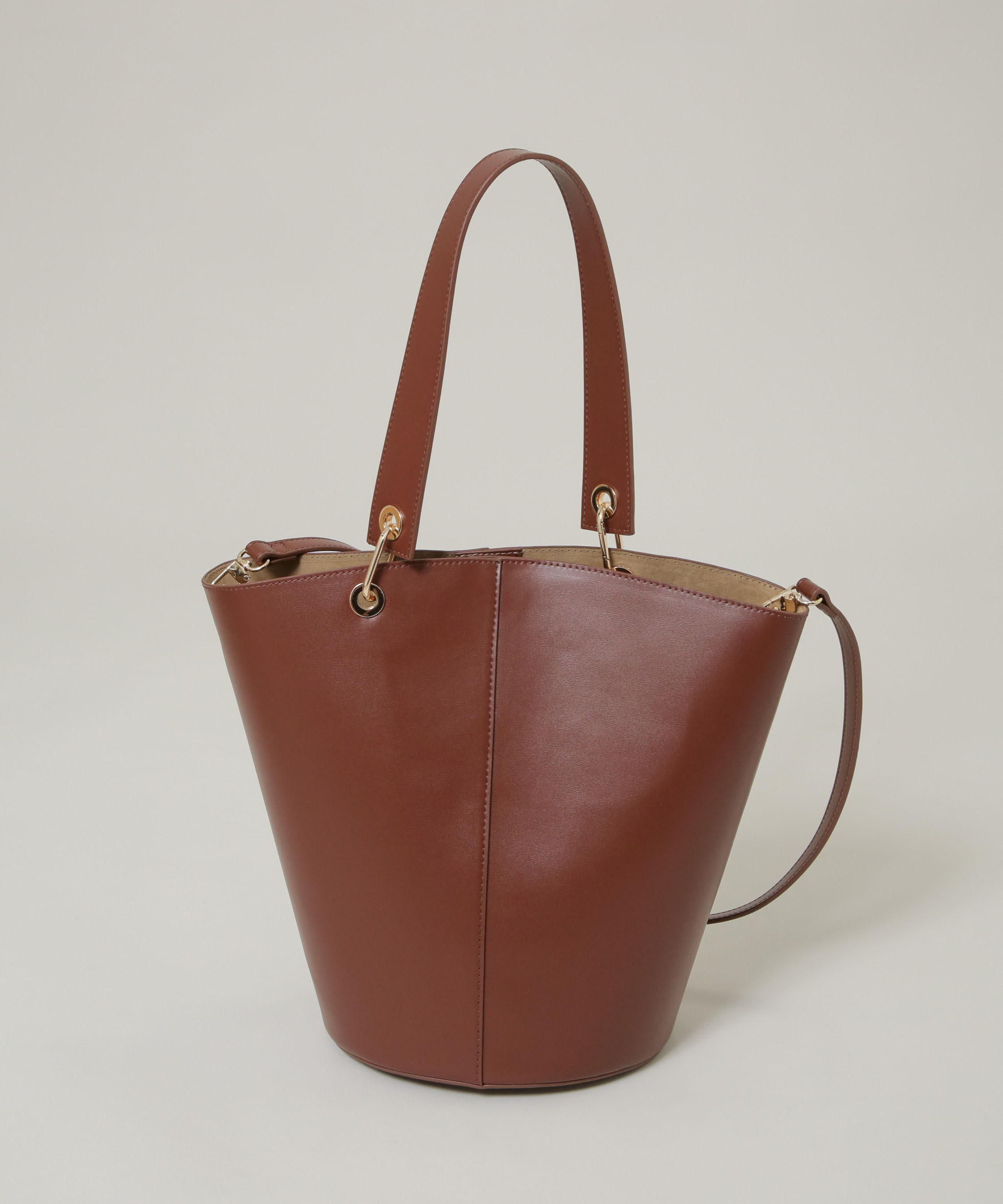 nano･universe「アシンメトリーハンドルバケツトート」|ショルダー・メッセンジャー|