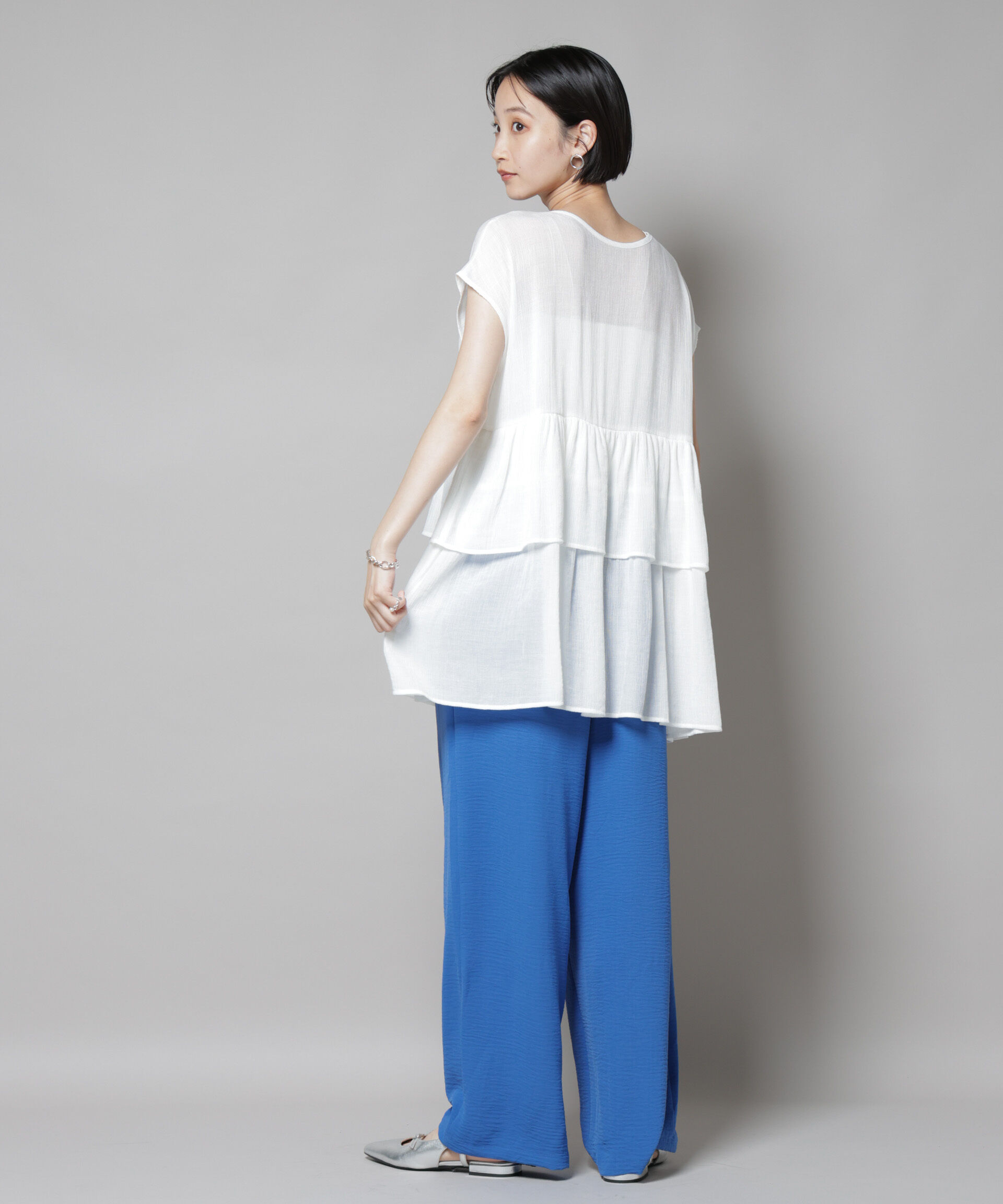 nano･universe「イージードロストワイドパンツ(セットアップ可)」|チノ|