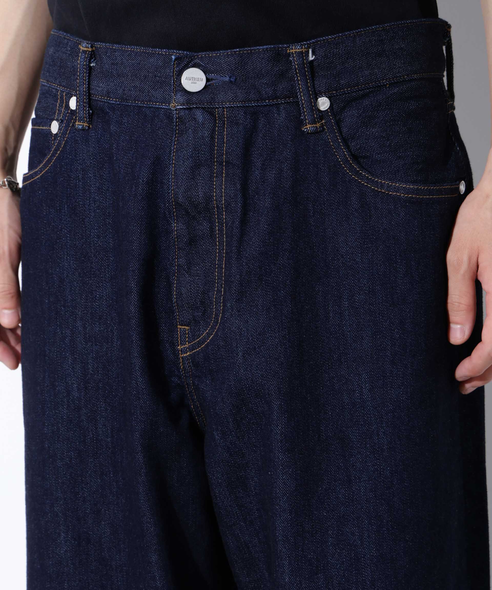 nano･universe「AUTHENコラボ SILKNIZED DENIM ワイドレッグ(セットアップ可)」|チノ|