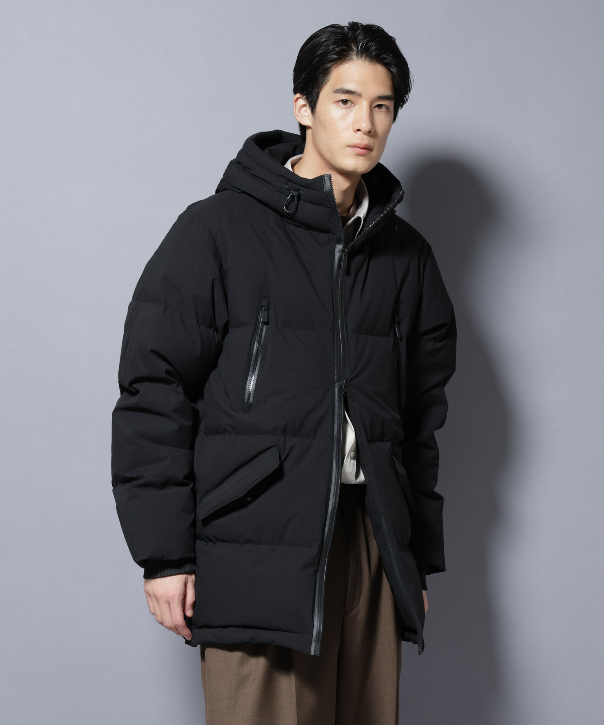 nano･universe「「西川ダウン(R)」SOLOTEXダウン」|ダウン|ブラック