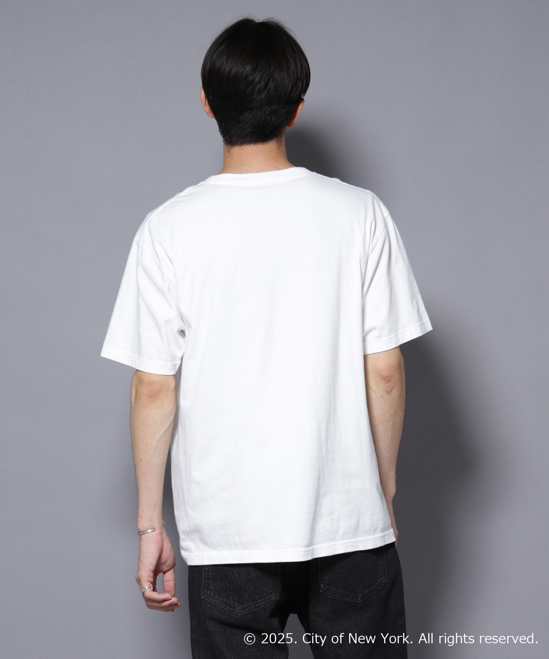 nano･universe「別注GOOD ROCK SPEED NYC シルバー箔プリントTシャツ」|Tシャツ・カットソー|