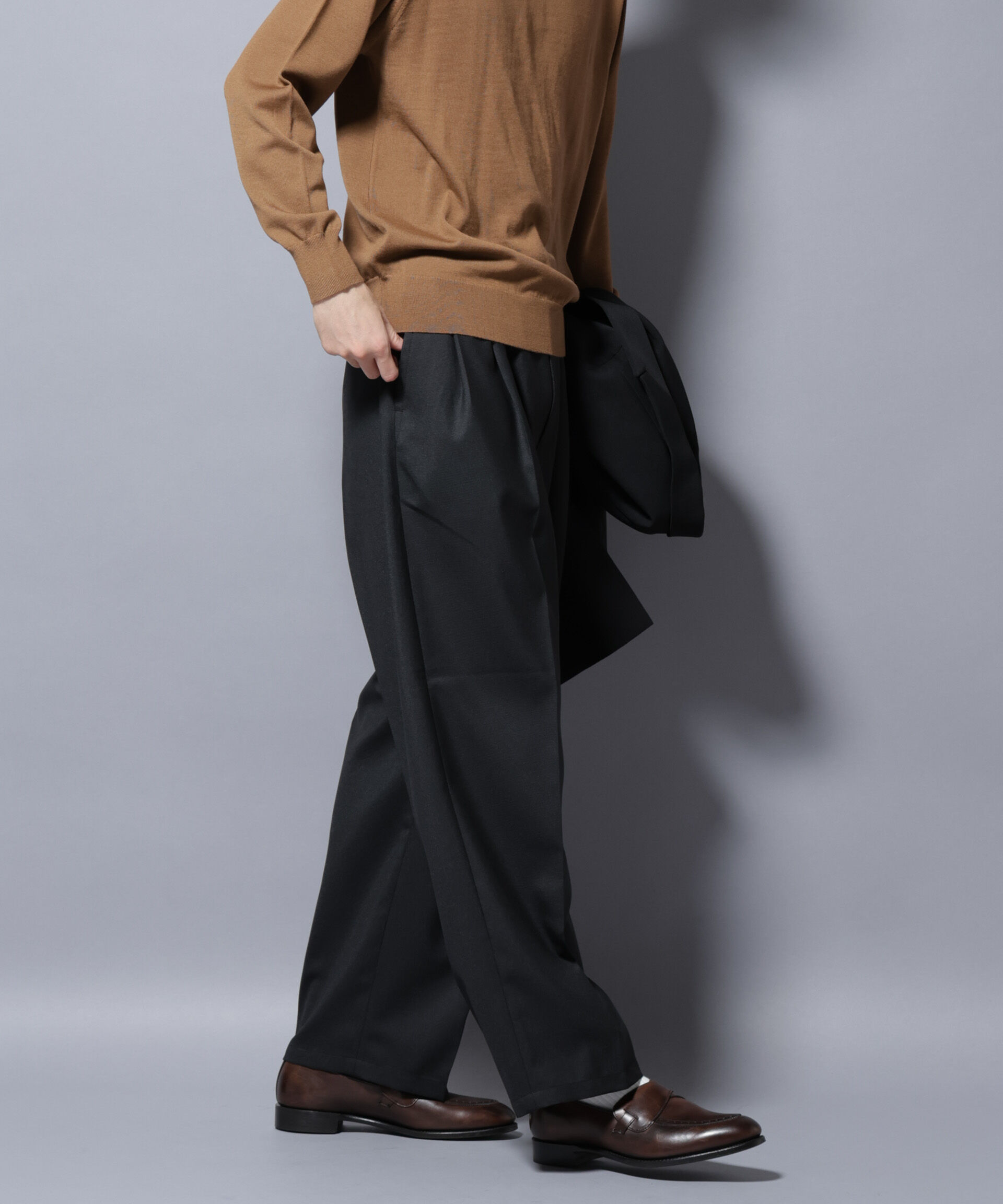 nano･universe「「大人のワイドパンツ」ドライギャバワイドイージースラックス」|チノ|