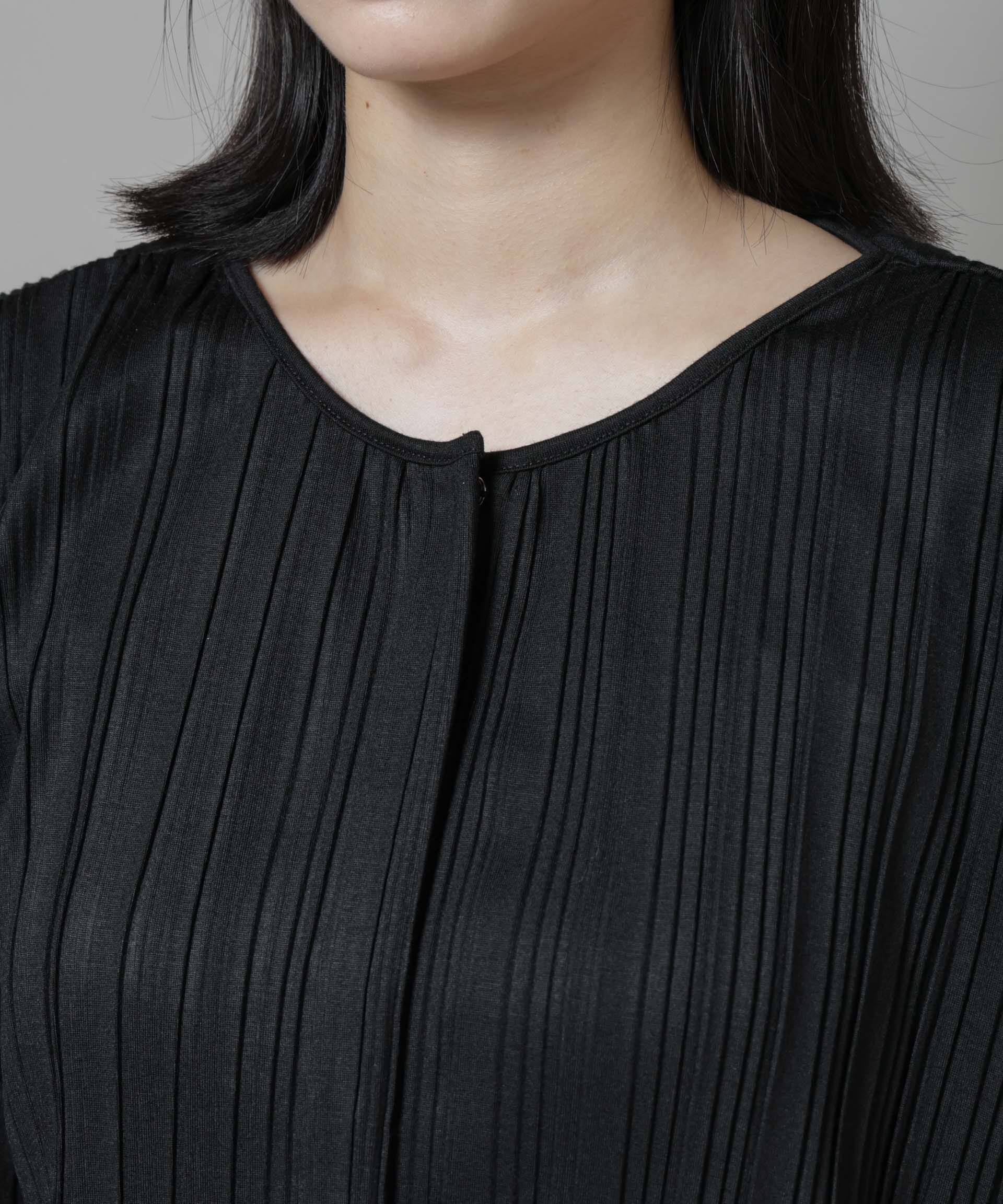 nano･universe「プリーツカットスナップシャツ」|Tシャツ・カットソー|