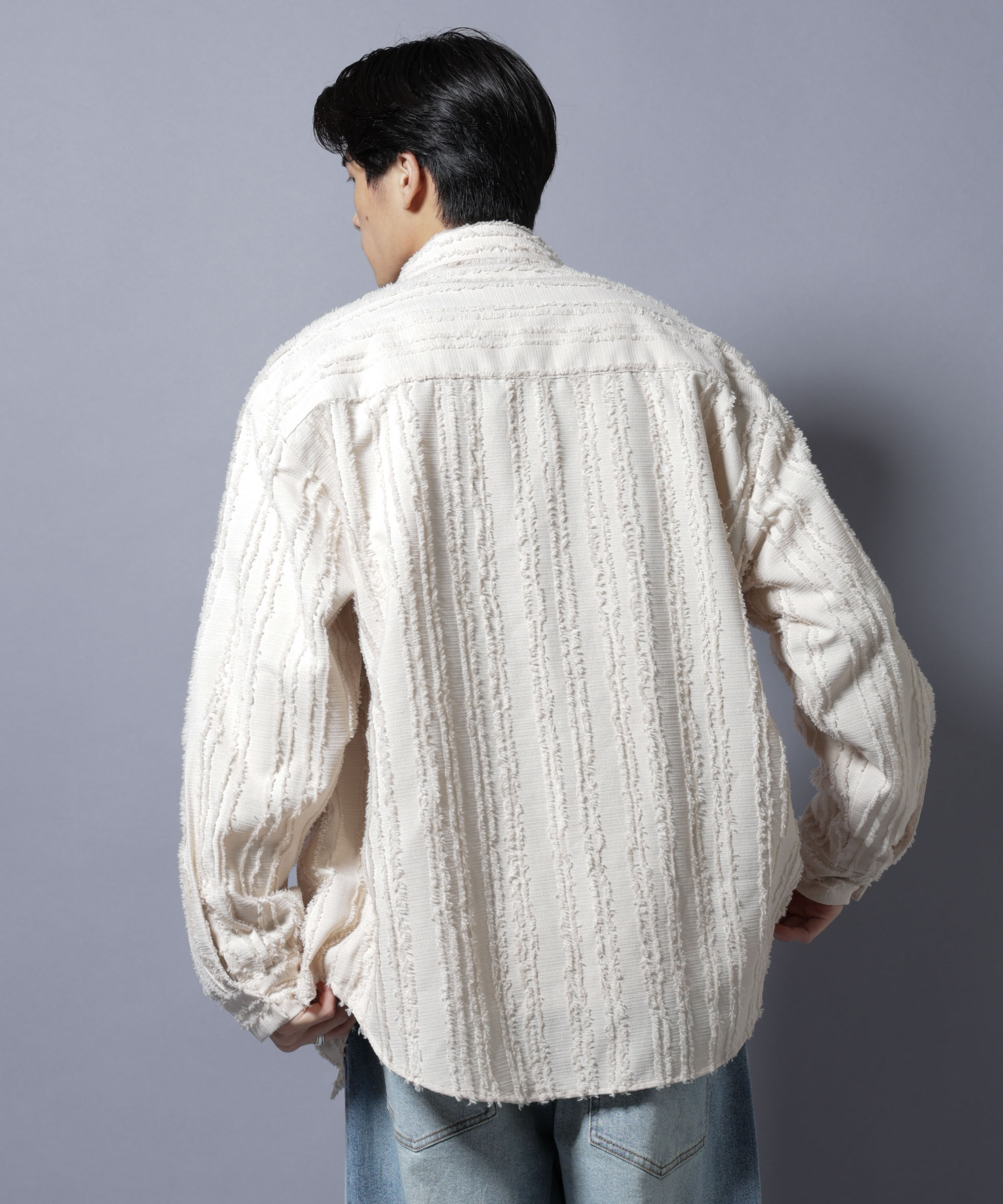 nano･universe「カットレースフリンジシャツ」|シャツ・ブラウス|