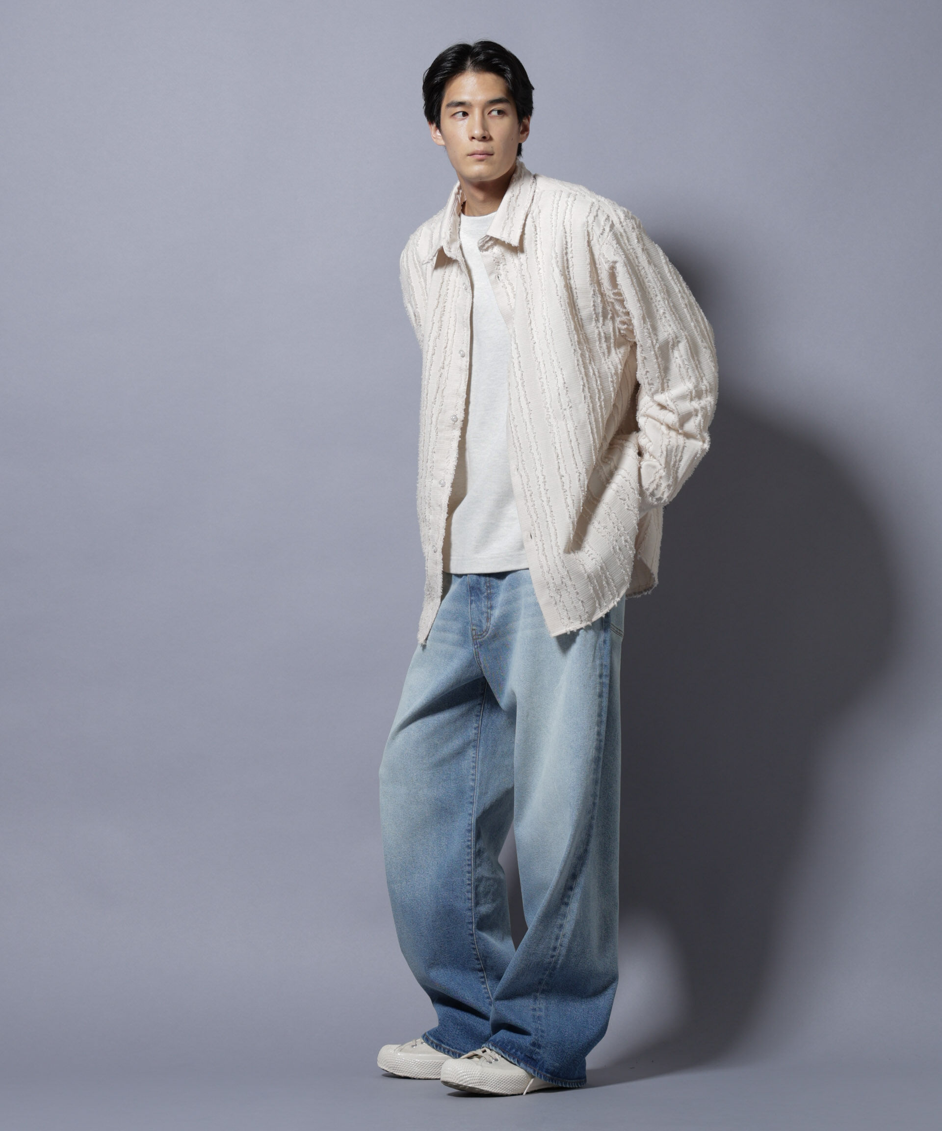 nano･universe「カットレースフリンジシャツ」|シャツ・ブラウス|