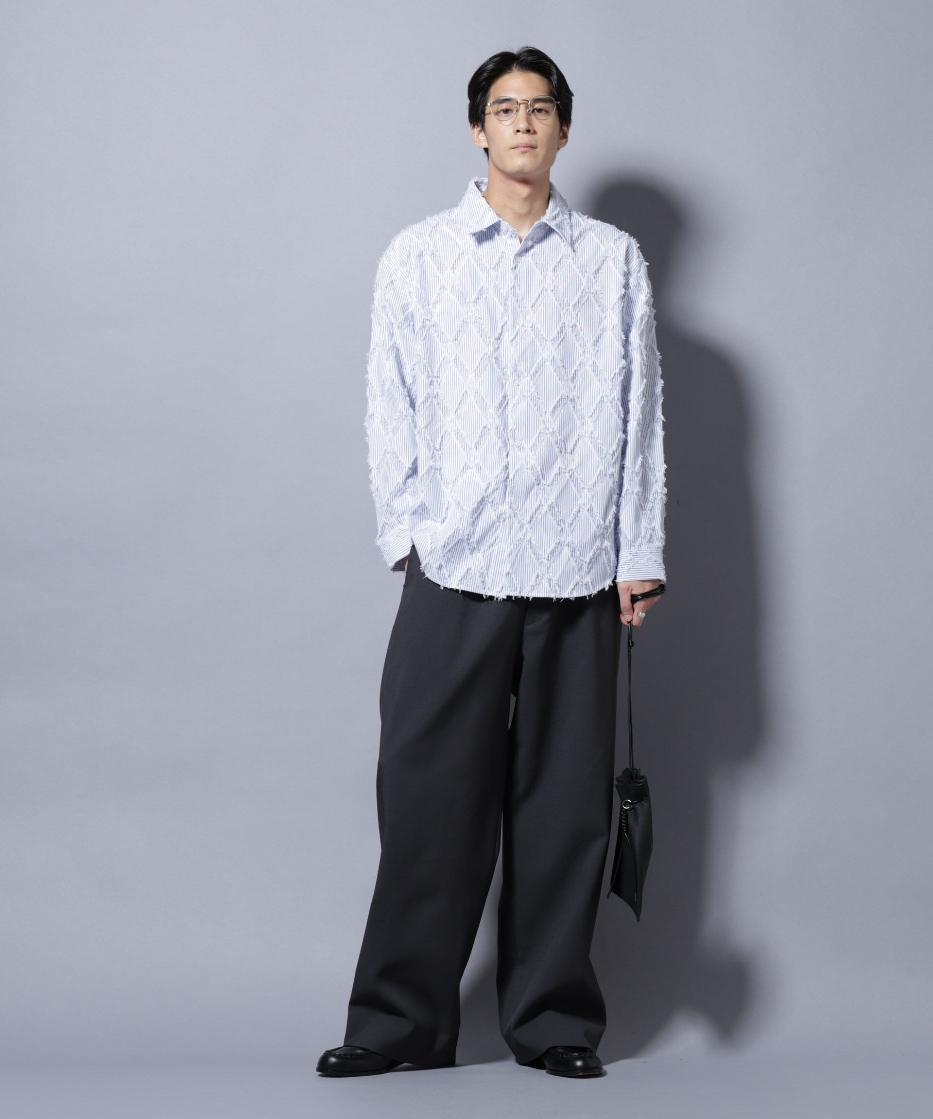 nano･universe「カットレースフリンジシャツ」|シャツ・ブラウス|