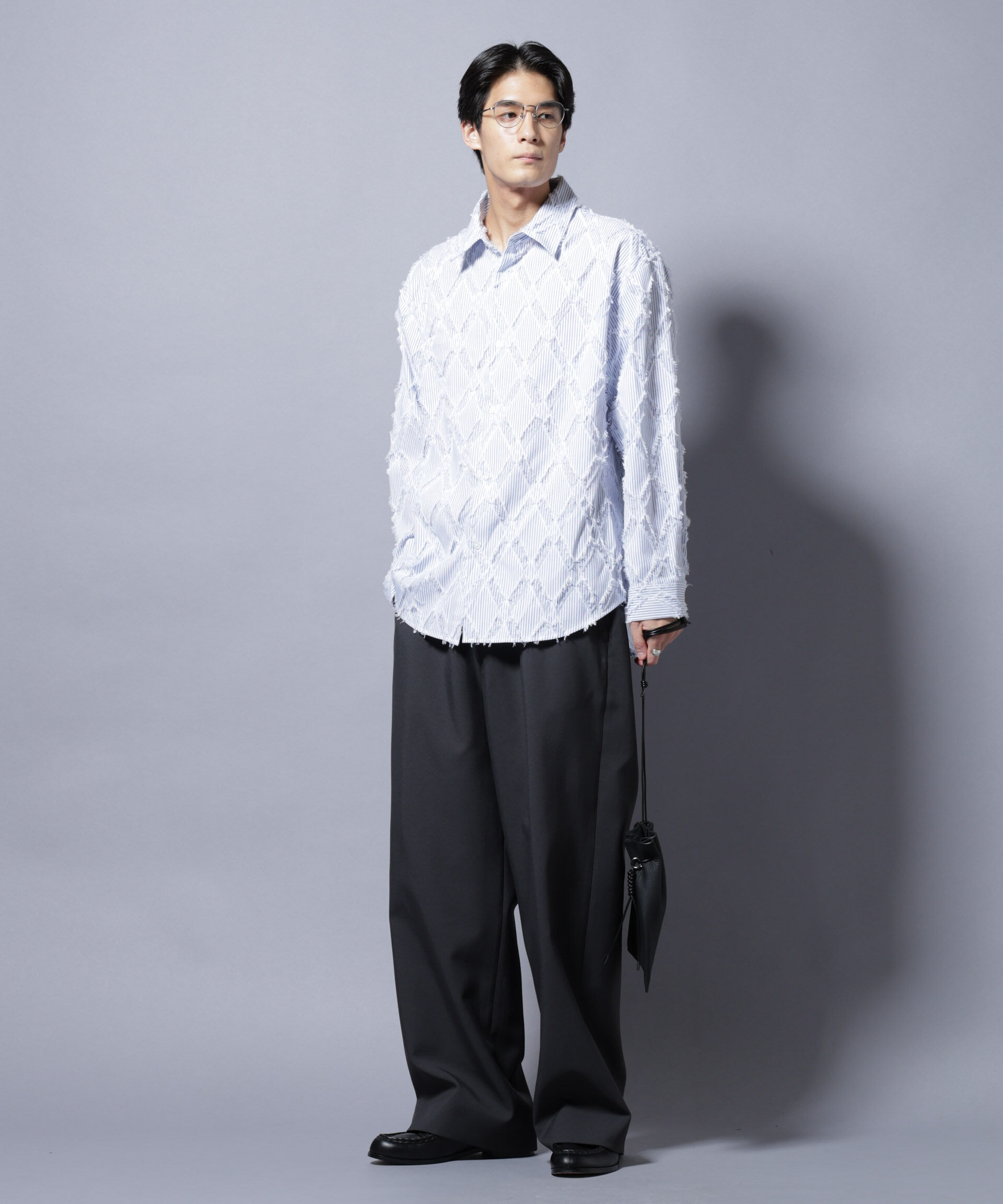 nano･universe「カットレースフリンジシャツ」|シャツ・ブラウス|