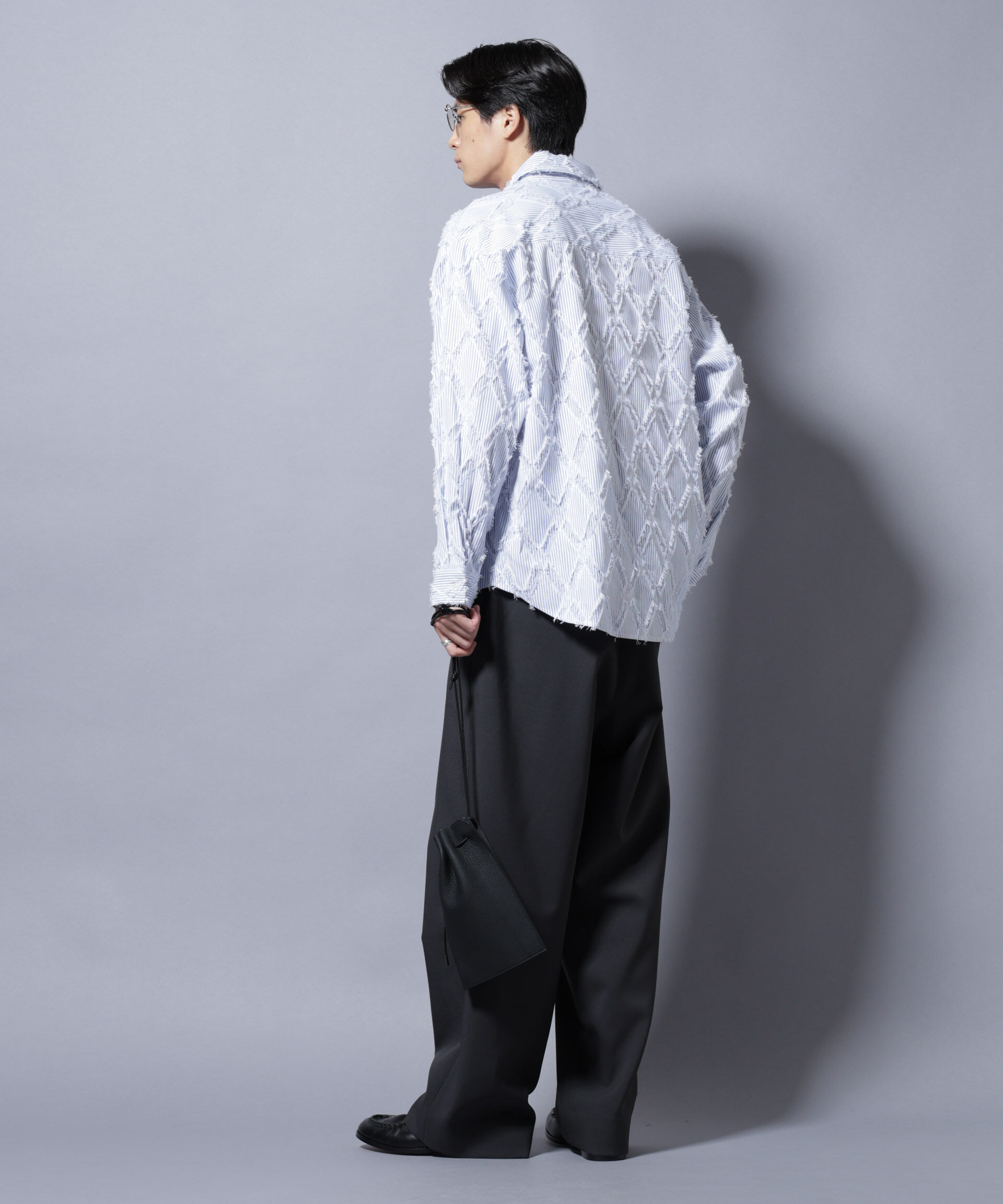 nano･universe「カットレースフリンジシャツ」|シャツ・ブラウス|