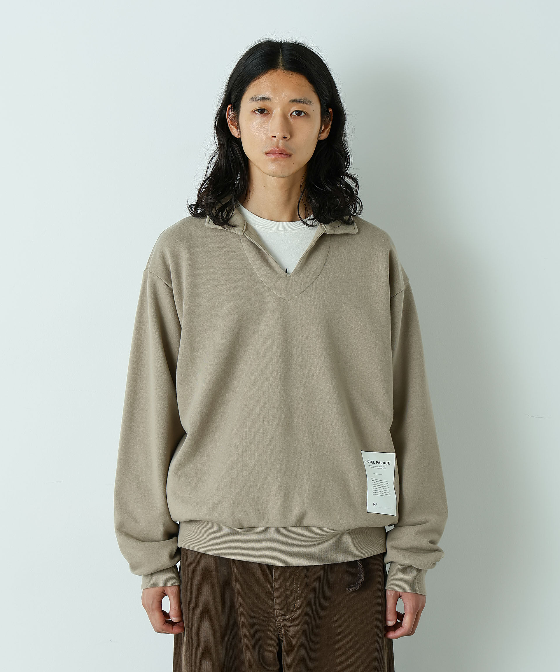 nano･universe「｢HOTEL PALACE｣ スキッパーロゴスウェット」|Tシャツ・カットソー|