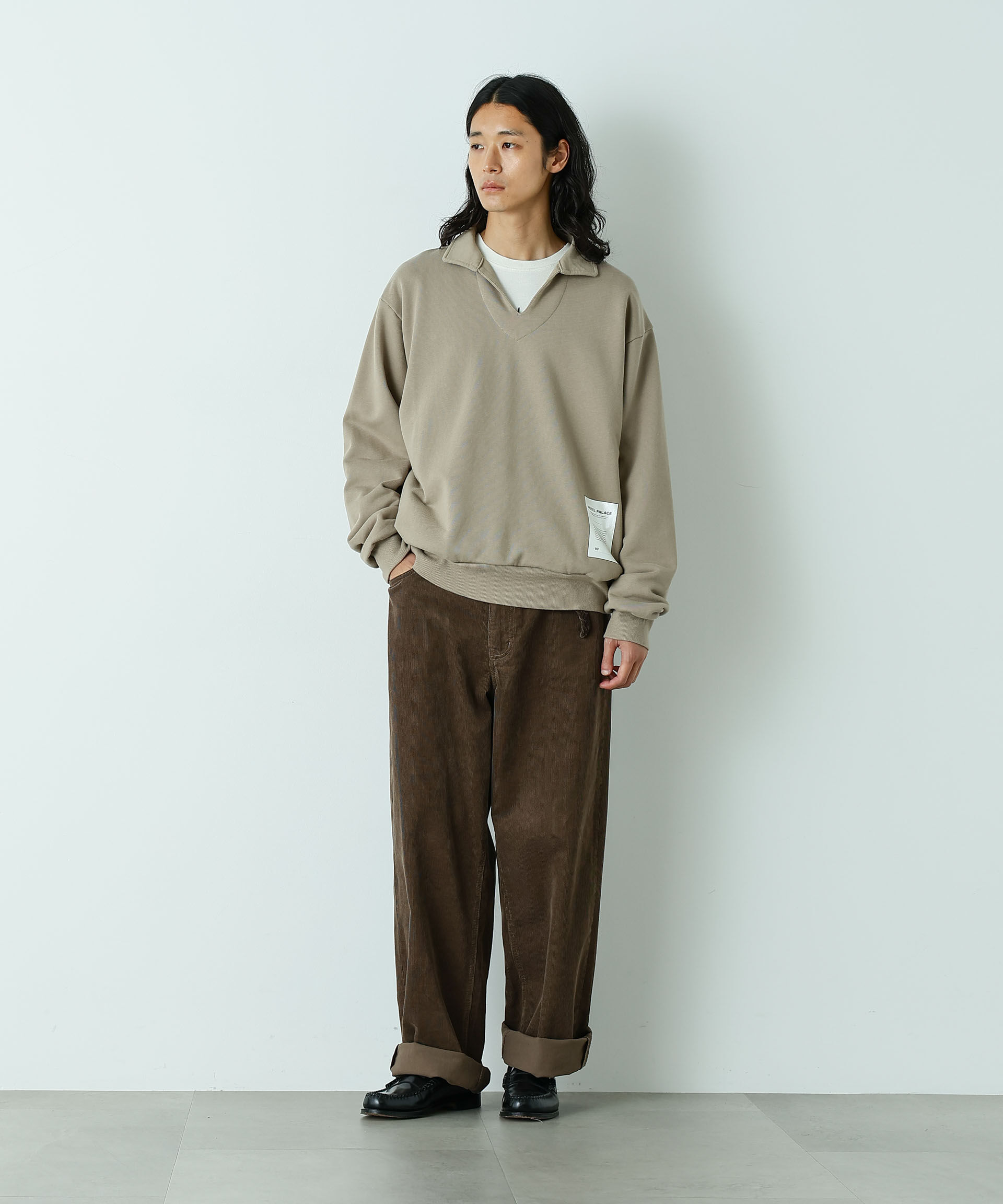 nano･universe「｢HOTEL PALACE｣ スキッパーロゴスウェット」|Tシャツ・カットソー|