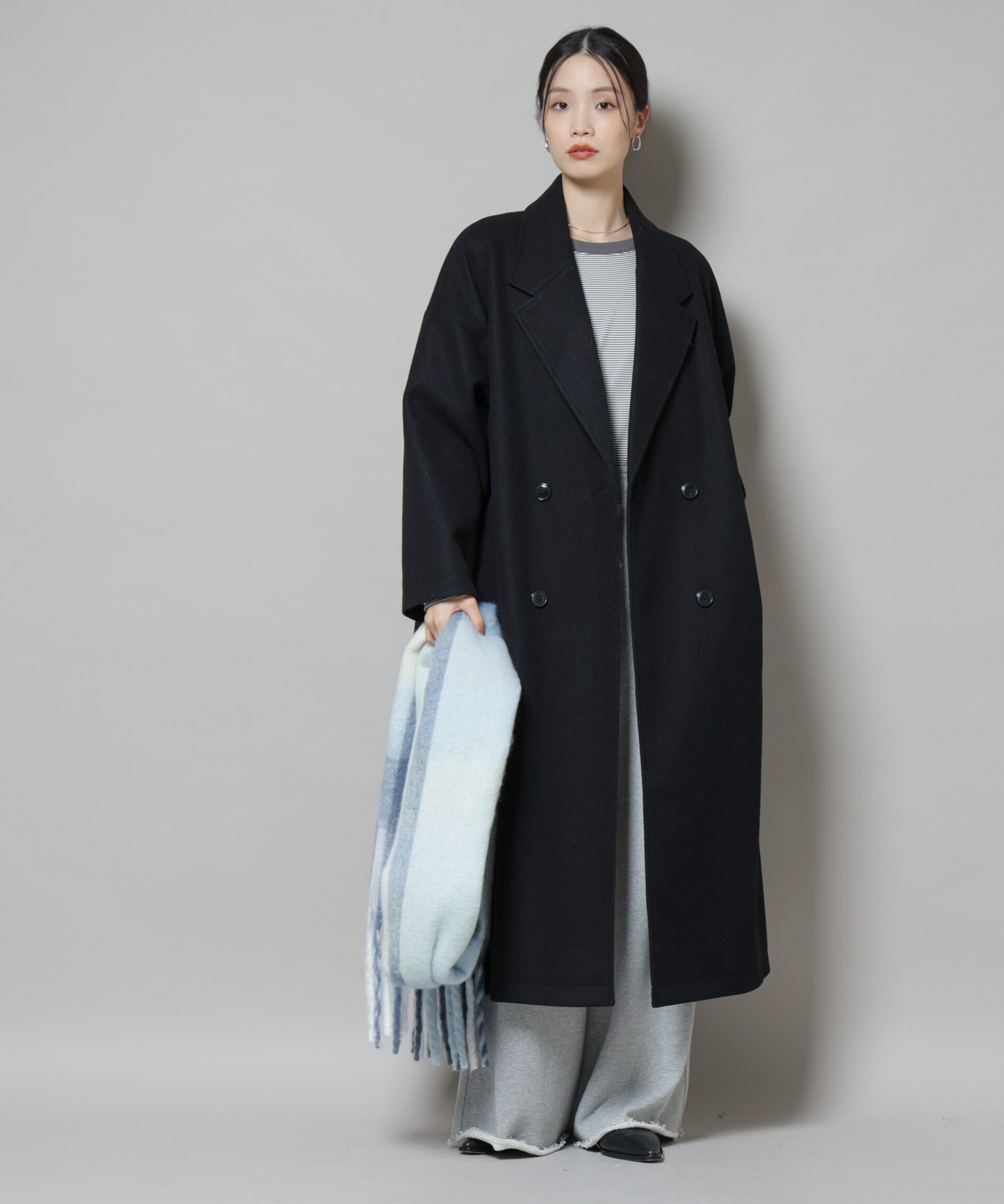 nano･universe「メルトンジャージーチェスターロングコート」|その他|