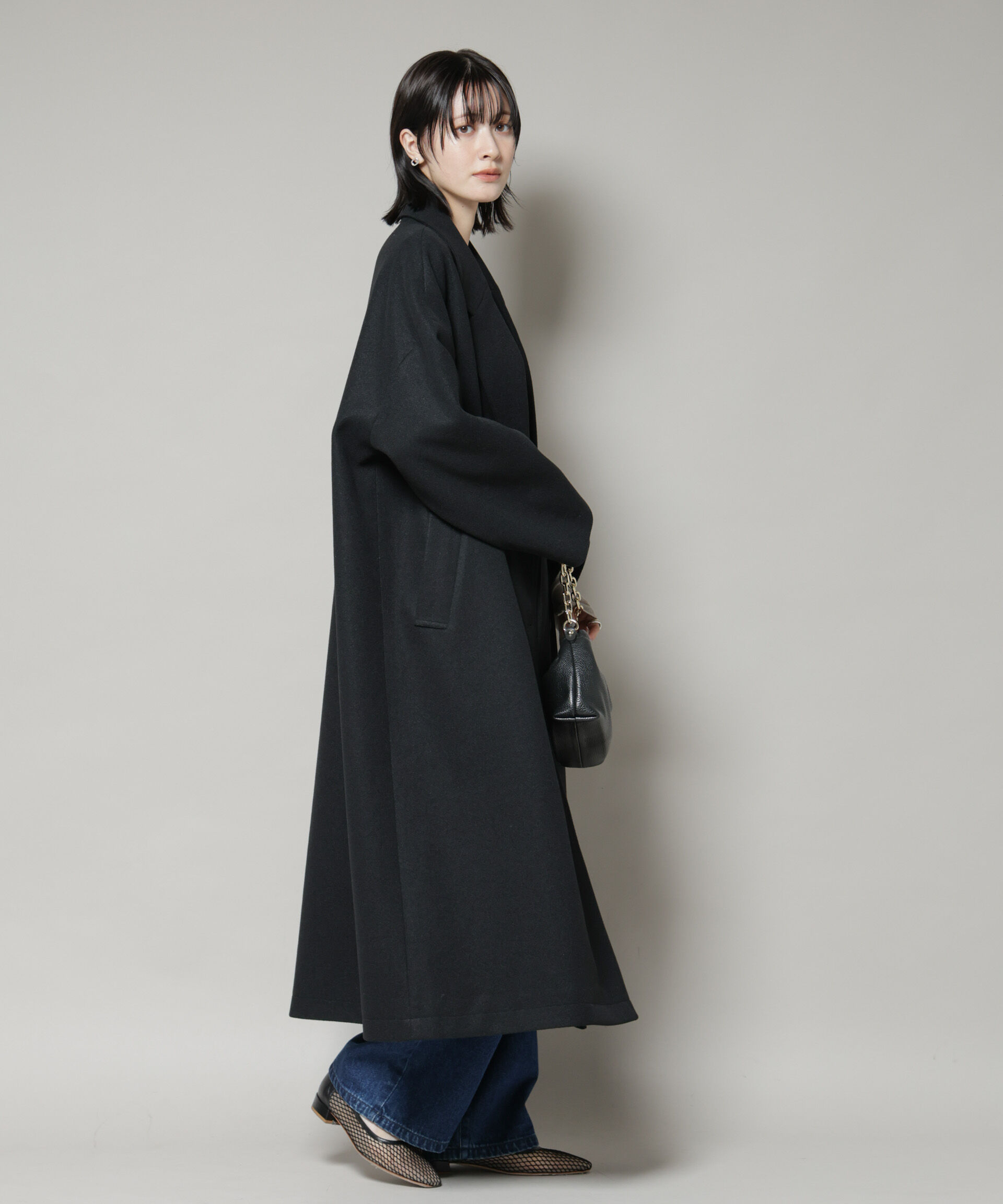 nano･universe「メルトンジャージーチェスターロングコート」|その他|