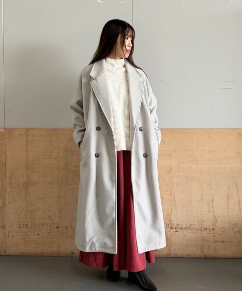 nano･universe「メルトンジャージーチェスターロングコート」|その他|