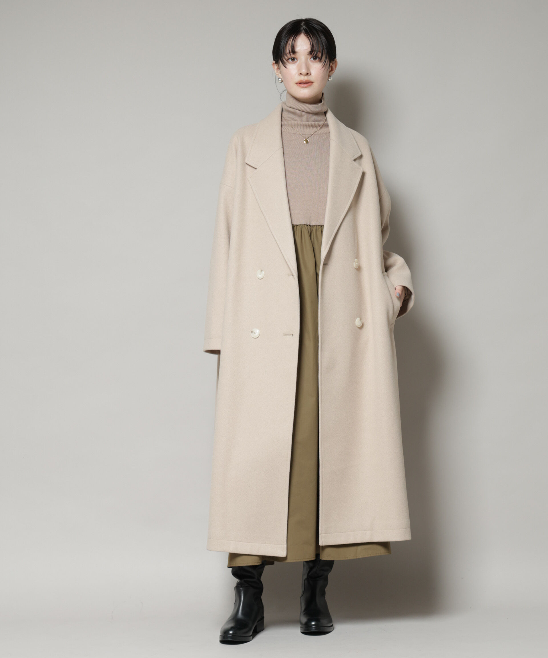 nano･universe「メルトンジャージーチェスターロングコート」|その他|