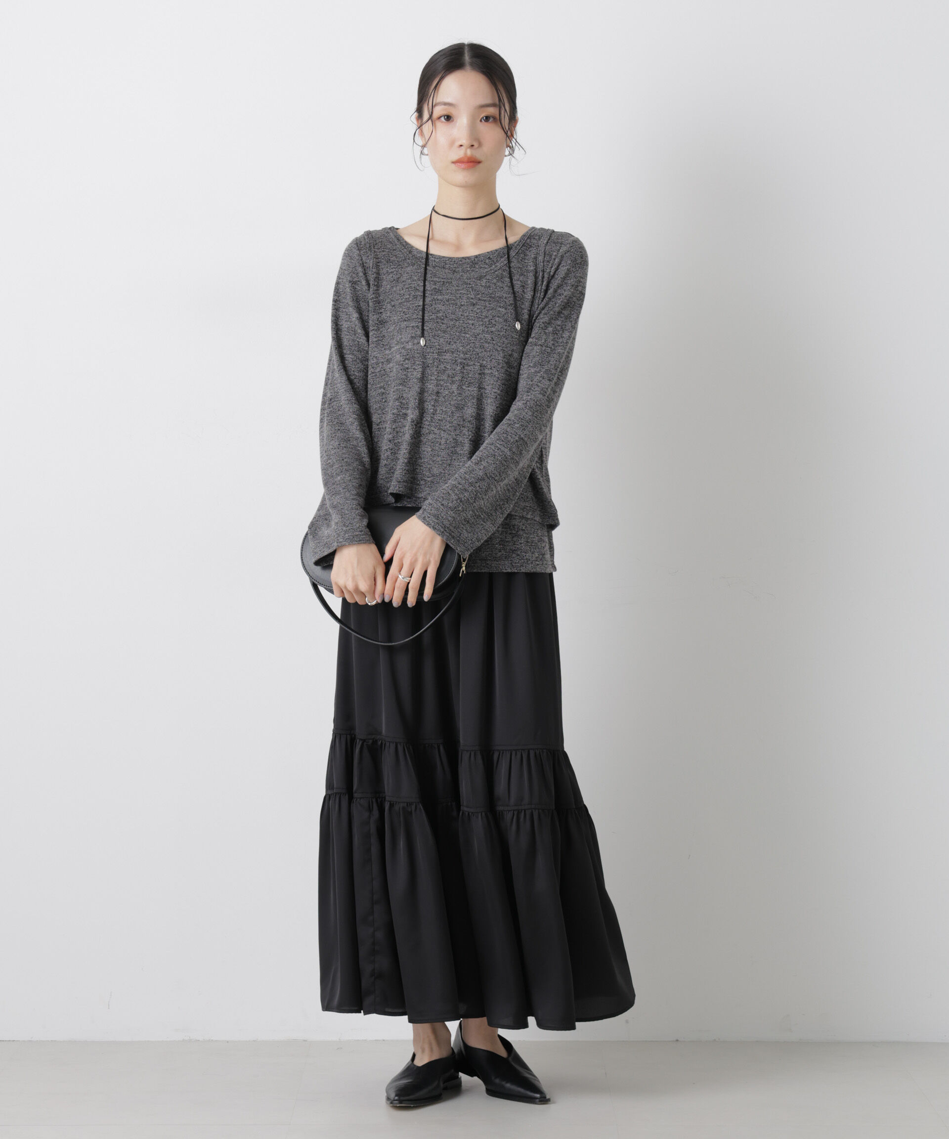 nano･universe「メランジカットレイヤードセットトップス」|Tシャツ・カットソー|