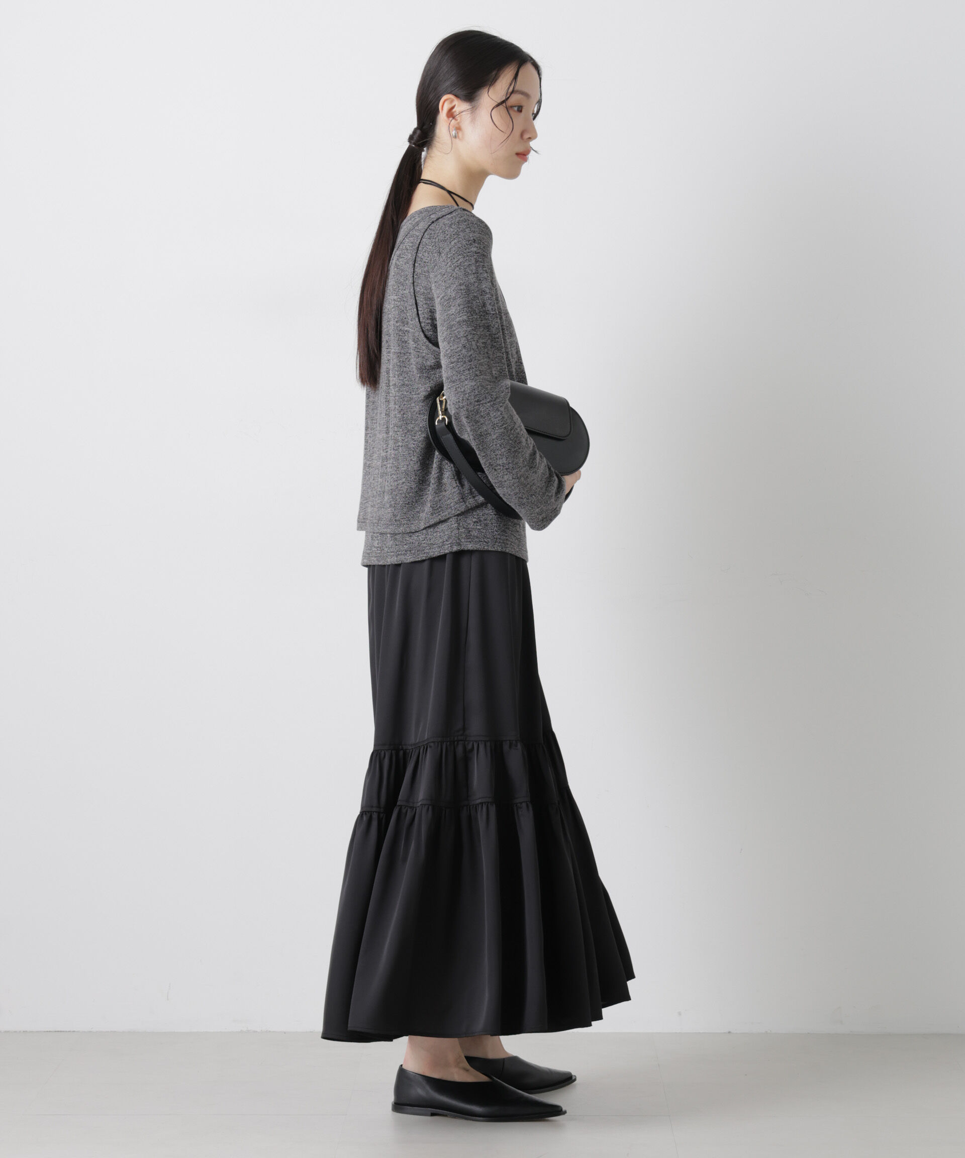 nano･universe「メランジカットレイヤードセットトップス」|Tシャツ・カットソー|