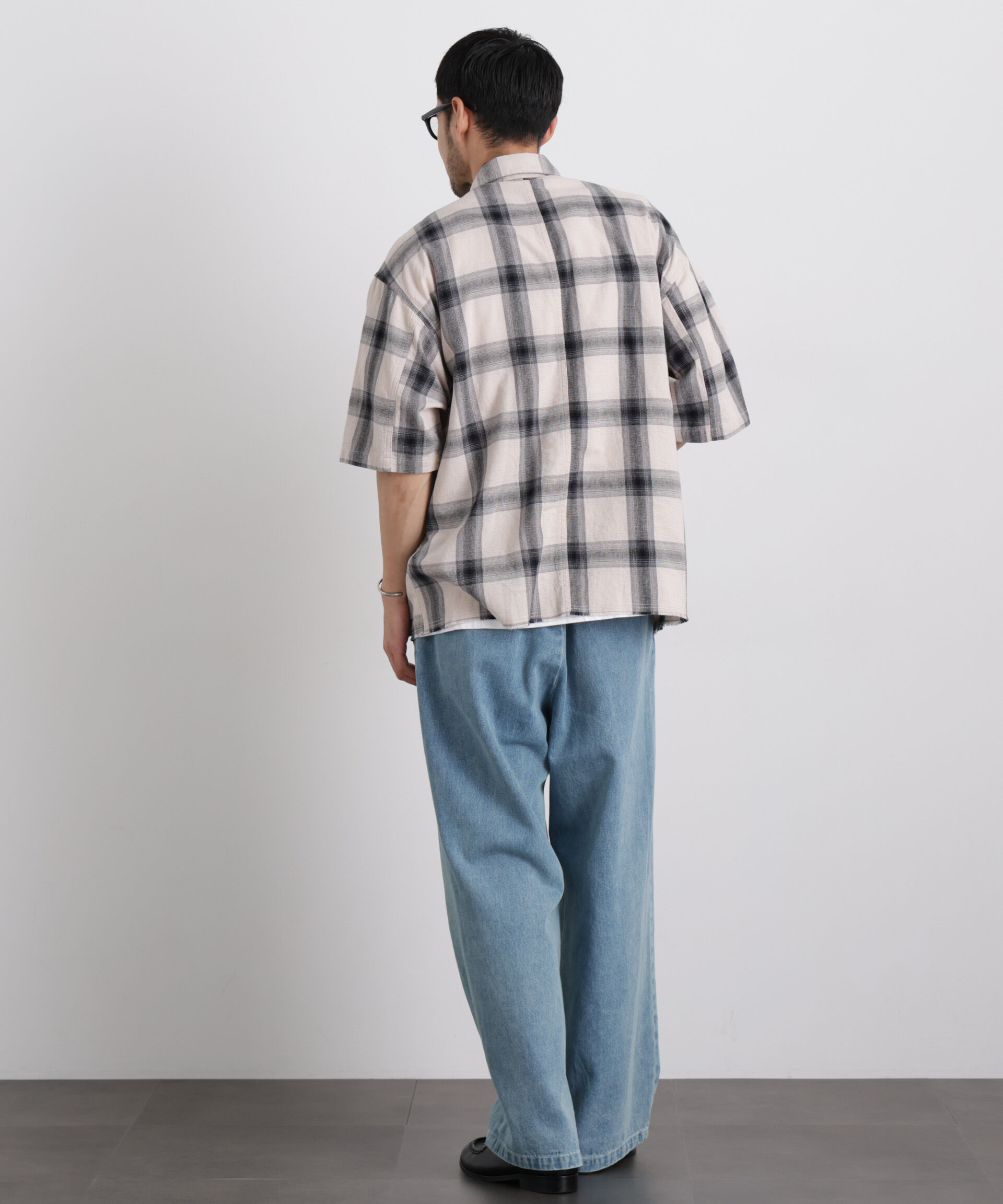 nano･universe「バスケットシアー オンブレーチェックシャツ」|シャツ・ブラウス|