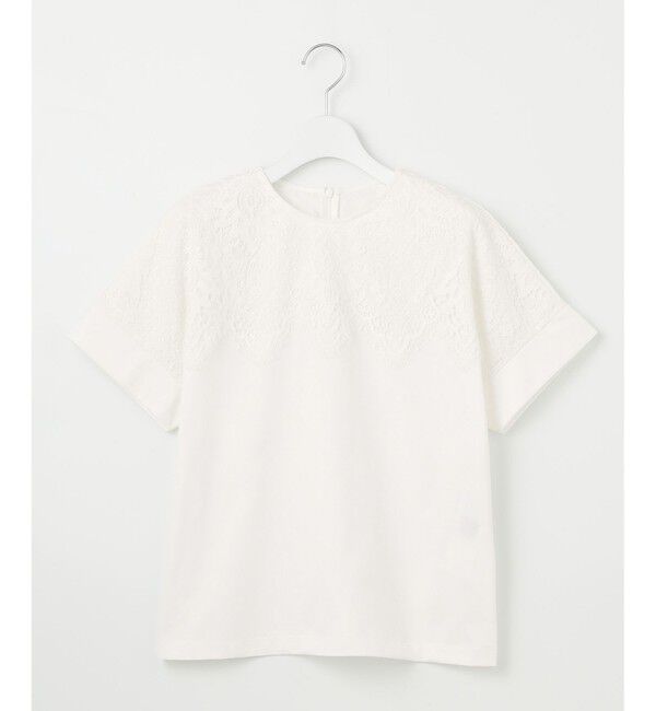 自由区「【洗える】レース Tシャツ」|Tシャツ・カットソー|