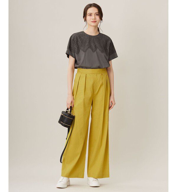 自由区「【洗える】レース Tシャツ」|Tシャツ・カットソー|