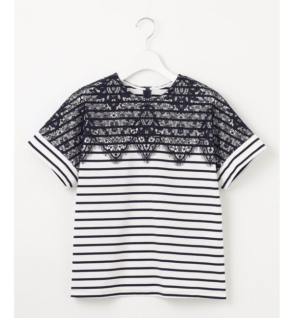 自由区「【洗える】レース Tシャツ」|Tシャツ・カットソー|